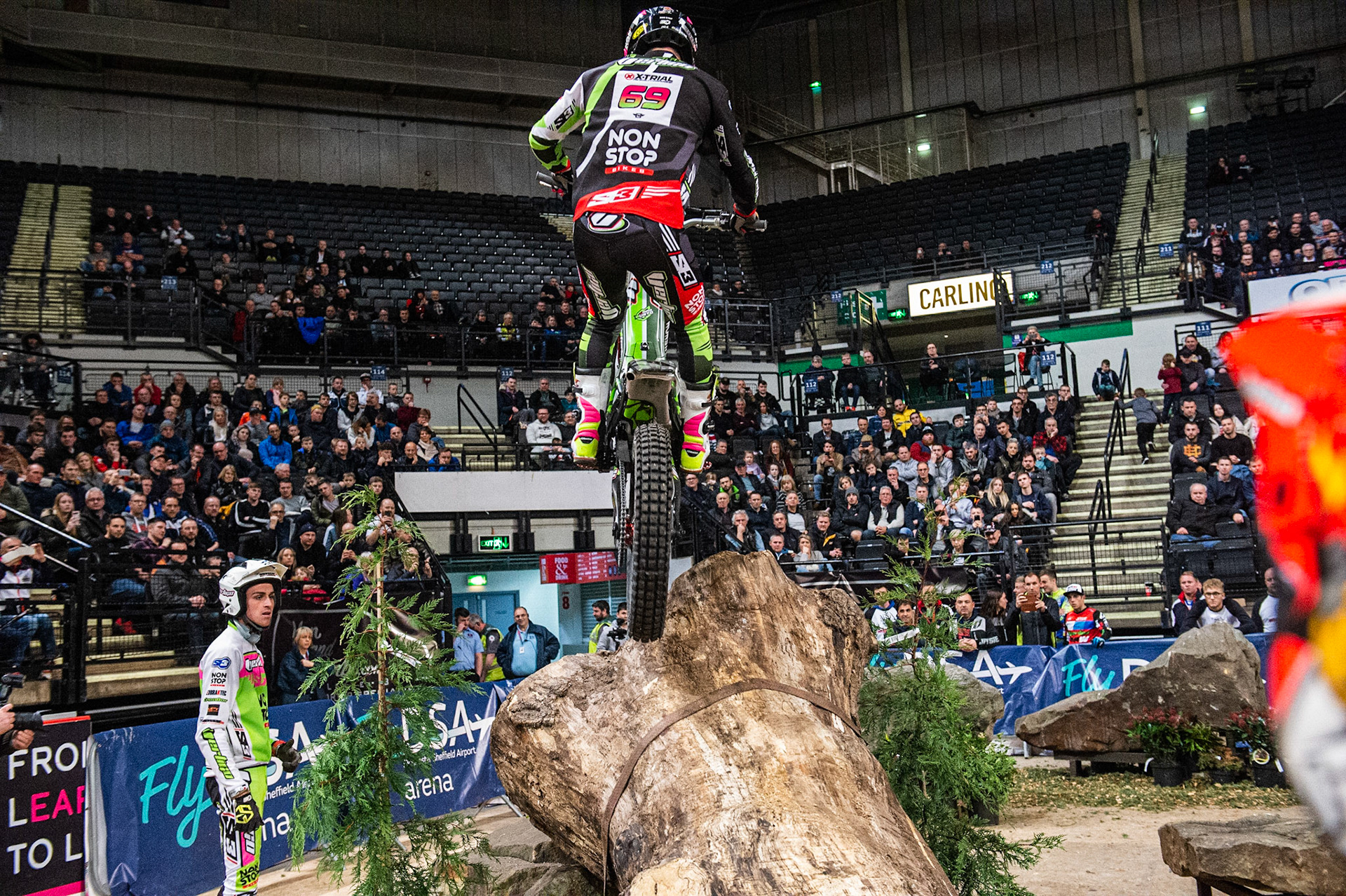 SHEFFIELD, ENGLAND  - DECEMBER 28TH   Jamie Busto, Spain (Vertigo) on the RedBull section of the Final during the 25th Anniversary Sheffield Indoor Trial at the FlyDSA Arena, Sheffield on Saturday 28th December 2019. (Credit: Ian Charles | MI News)