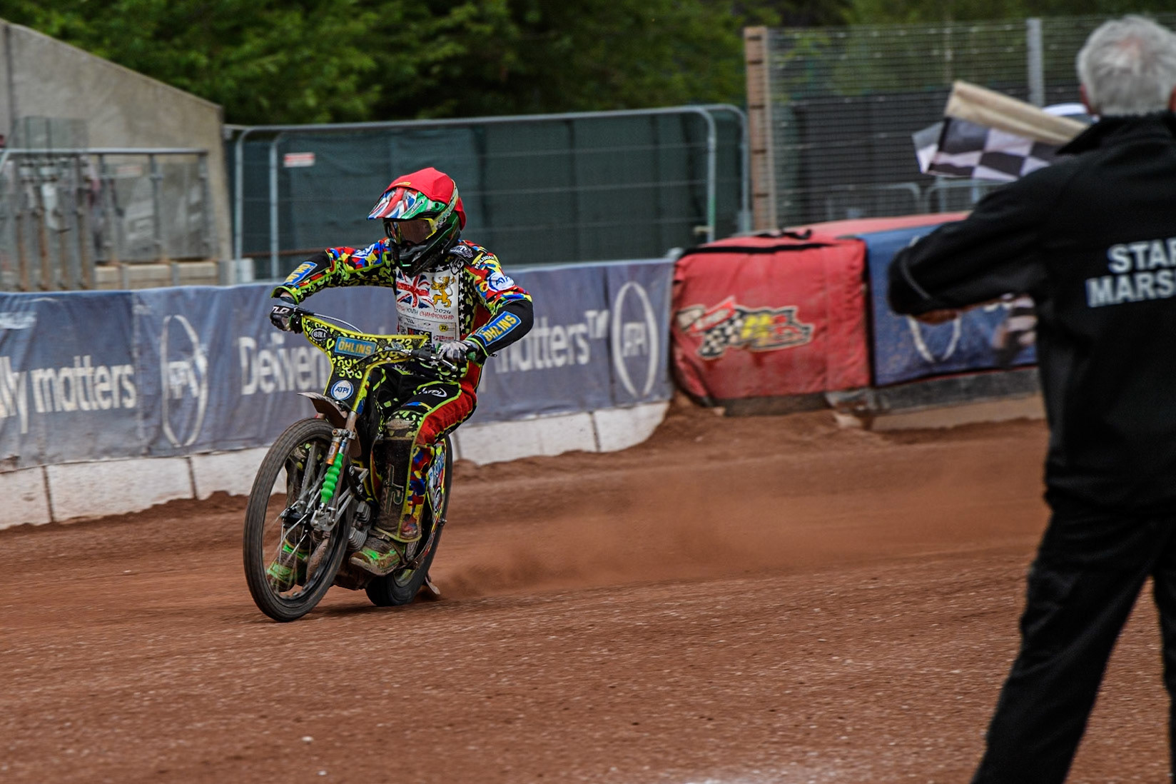 William Cairns (500cc)  wins the 500cc Final during the British Youth 500cc Championships at the National Speedway Stadium, Manchester on Friday 2nd August 2024. (Photo: Ian Charles | MI News)