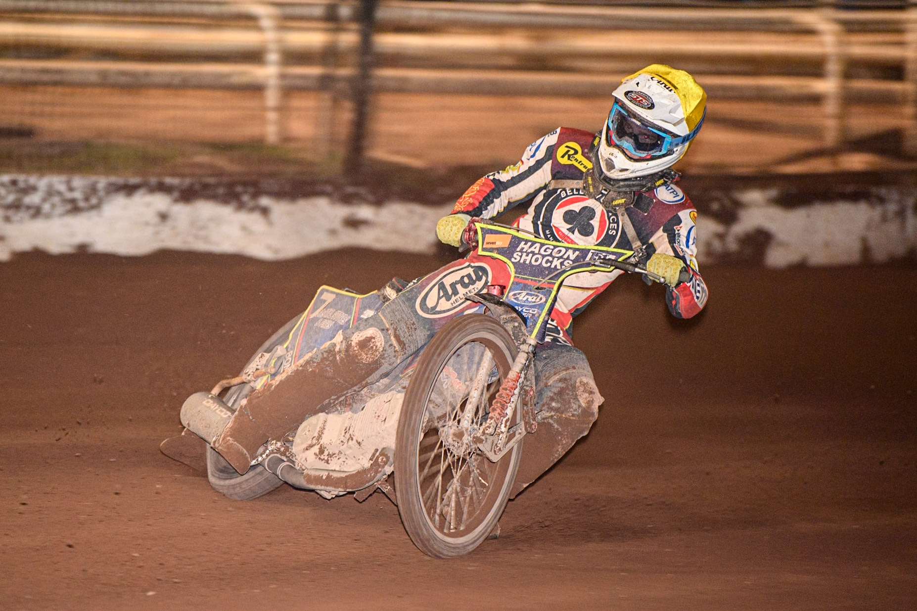 Belle Vue Aces' Jake Mulford  in action during the Rowe Motor Oil Premiership match between Sheffield Tigers and Belle Vue Aces at Owlerton Stadium, Sheffield on Monday 26th August 2024. (Photo: Ian Charles | MI News)