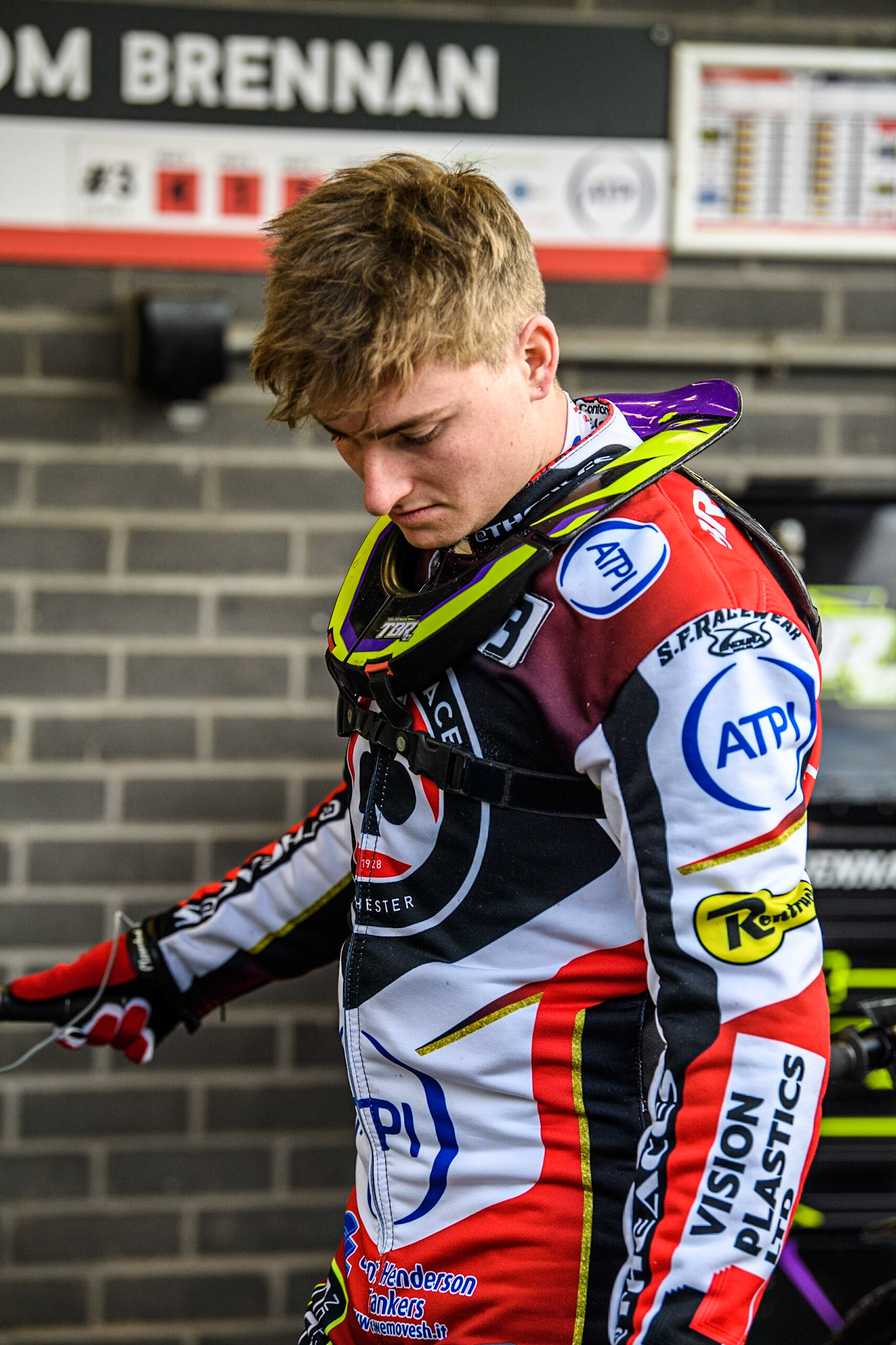 Tom Brennan  - Belle Vue ATPI Aces  during the SGB Premiership match between Belle Vue Aces and Peterborough at the National Speedway Stadium, Manchester on Monday 24th April 2023. (Photo: Ian Charles | MI News)