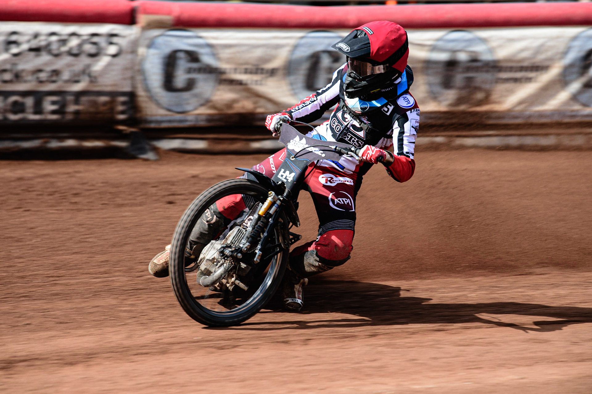MANCHESTER, UK. APR 15TH  Harry McGurk of Belle Vue Cool Running Colts in action  during the National Development League match between Belle Vue Colts and Plymouth Centurions at the National Speedway Stadium, Manchester on Friday 15th April 2022. (Credit: Ian Charles | MI News)