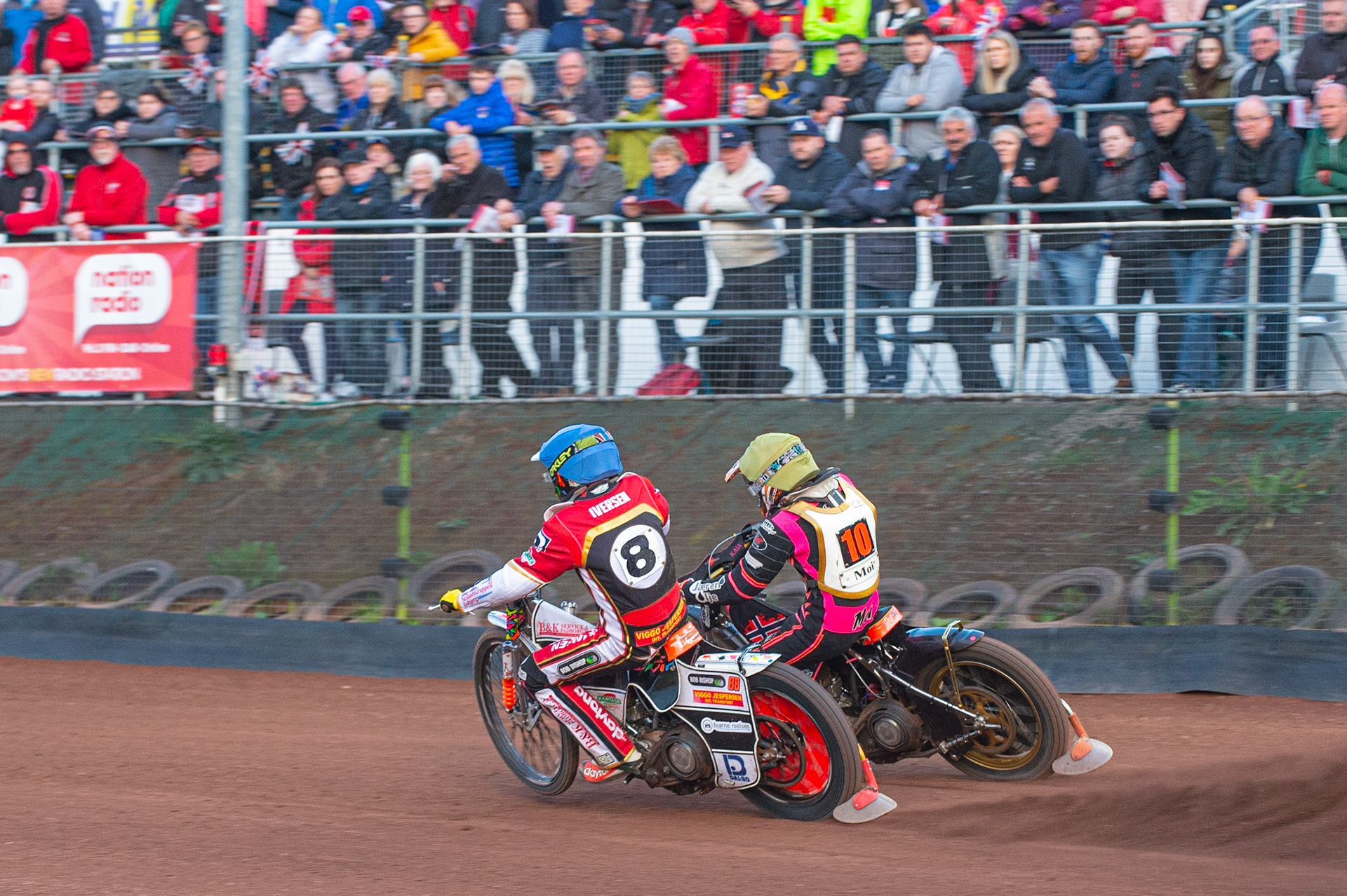 Photo by Ian Charles:

Niels-Kristian Iversen (Blue) battles with Glenn Moi (Yellow)


FIM Speedway Grand Prix World Championship - Qualifying Round 1, Peugeot Ashfield Stadium, Glasgow, 8 June 2019