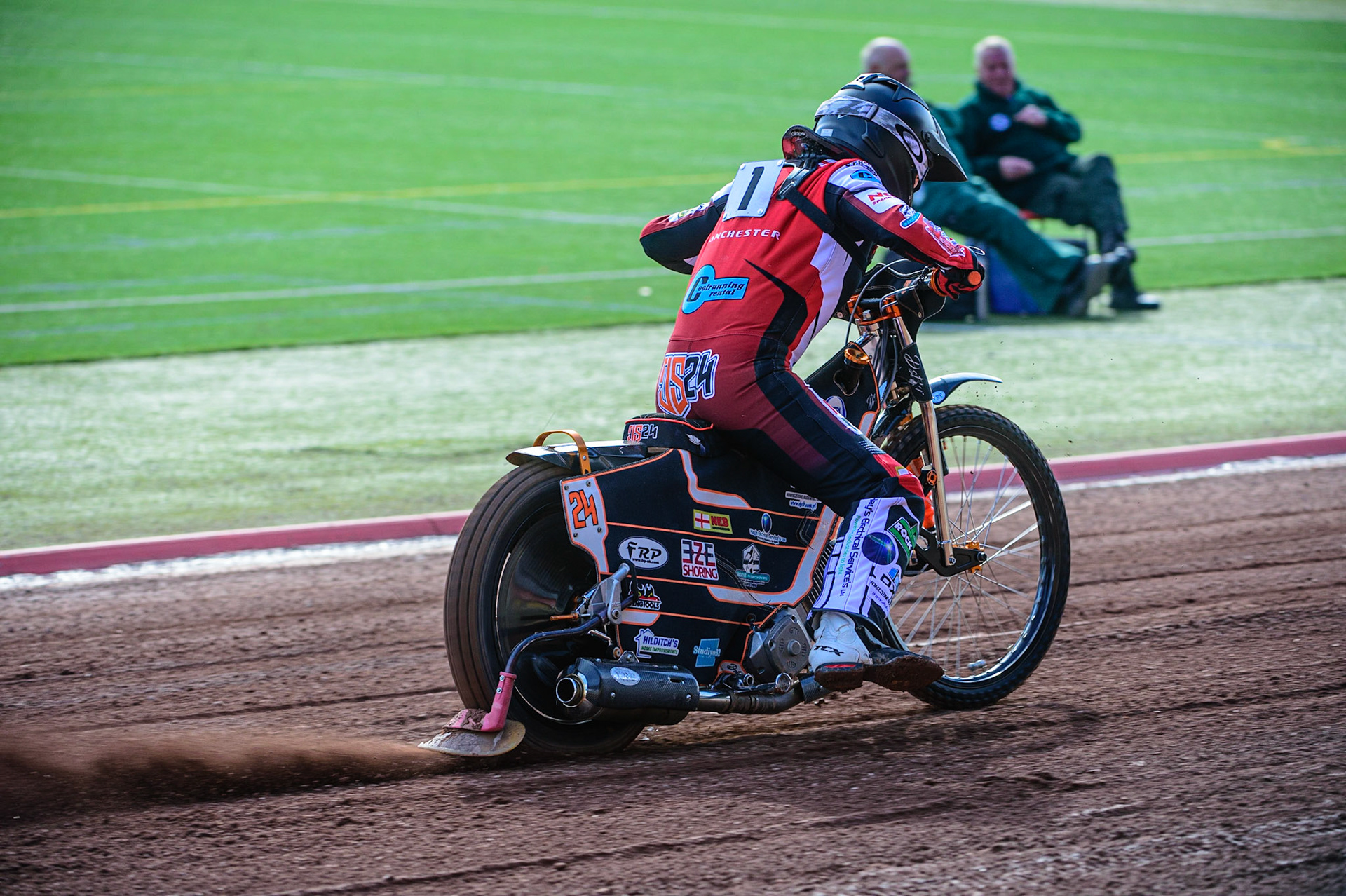 MANCHESTER, UK. MAR 14TH Jack Smith in action during the Belle Vue Speedway Media Day at the National Speedway Stadium, Manchester on Monday 14th March 2022. (Credit: Ian Charles | MI News)