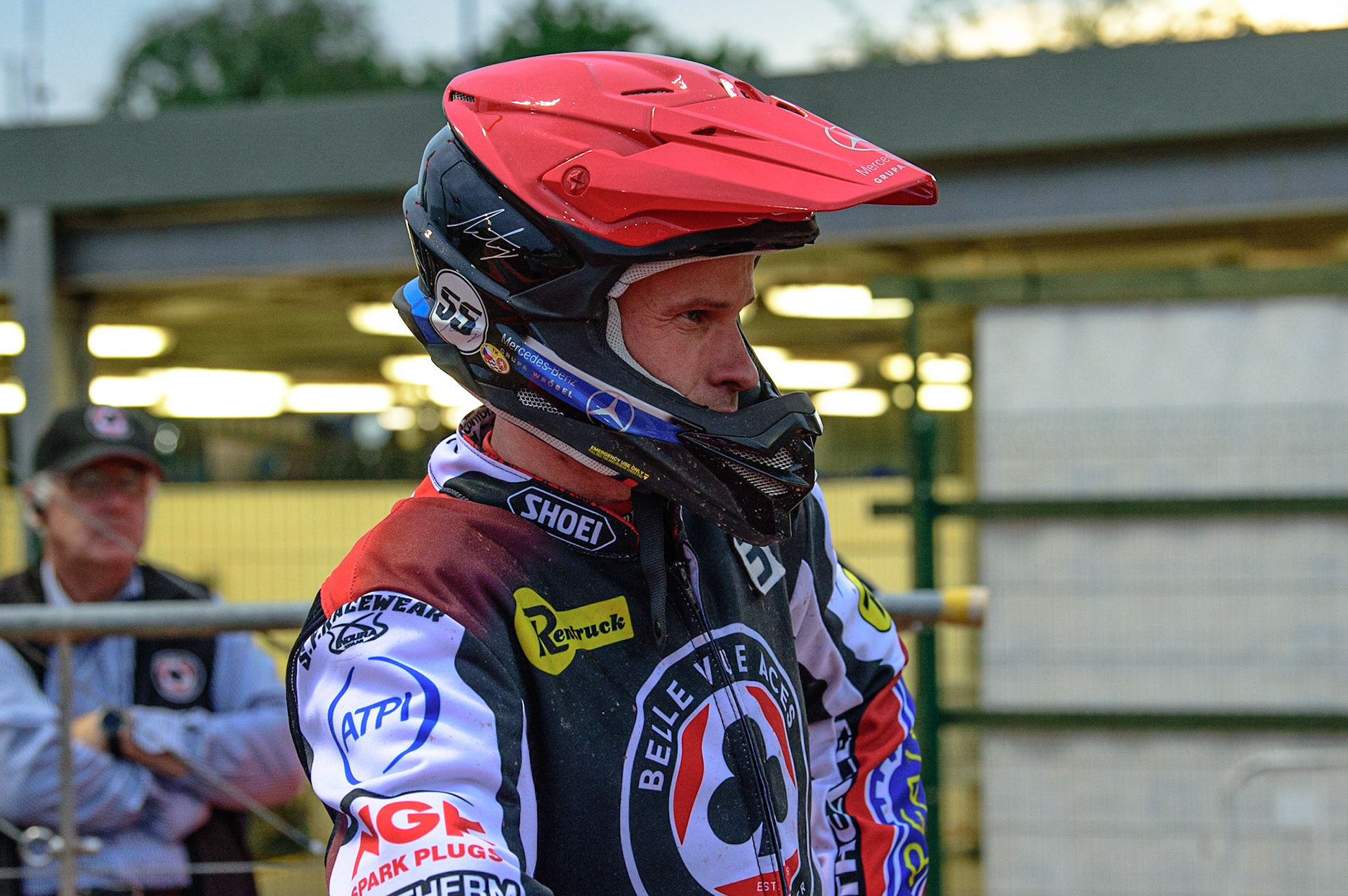 MANCHESTER, UK. JUN 6TH Matej Žagar   during the SGB Premiership match between Belle Vue Aces and Ipswich Witches at the National Speedway Stadium, Manchester on Monday 6th June 2022. (Credit: Ian Charles | MI News)