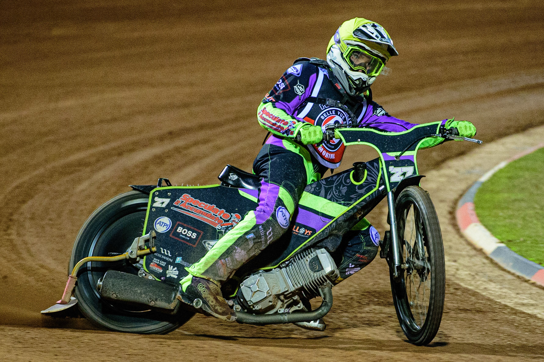 MANCHESTER, UK. OCT 23RD  Tom Brennan  in action  during the Peter Craven Memorial Trophy event at the National Speedway Stadium, Manchester on Saturday 23rd October 2021. (Credit: Ian Charles | MI News)