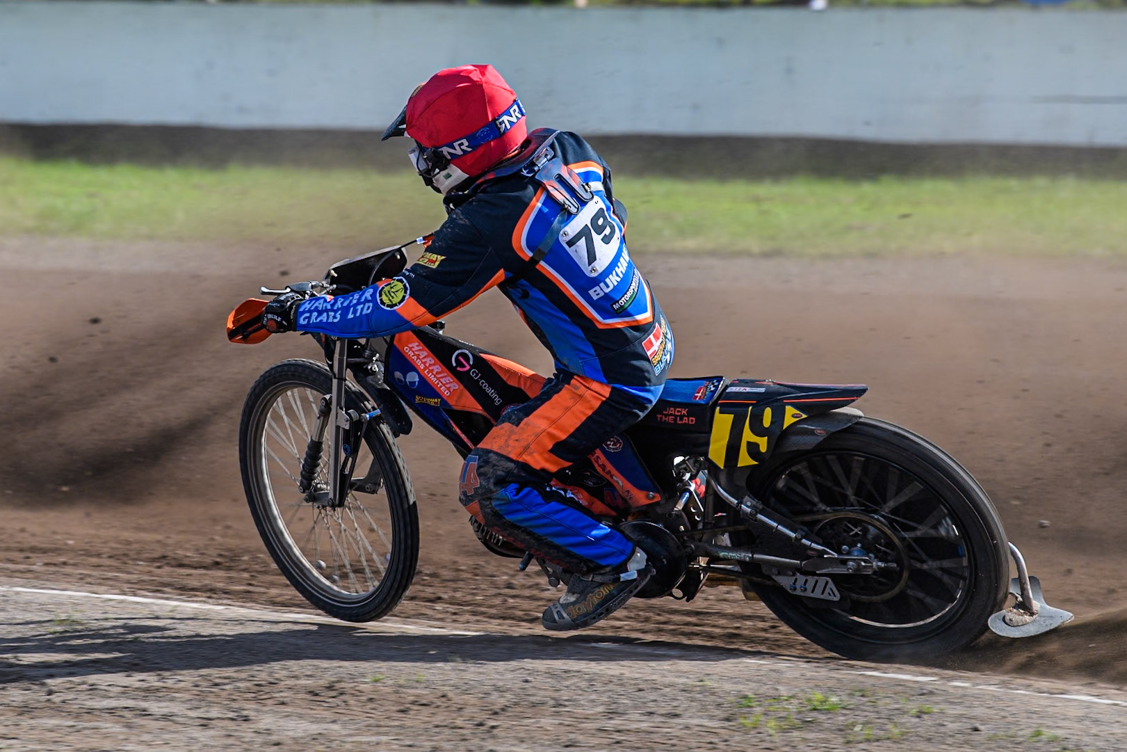 Jacob Bukhave (79) of Denmark in action during the FIM Long Track World Championship Final 5 at the Speed Centre Roden, Roden, Netherlands on Sunday 22nd September 2024. (Photo: Ian Charles | MI News)