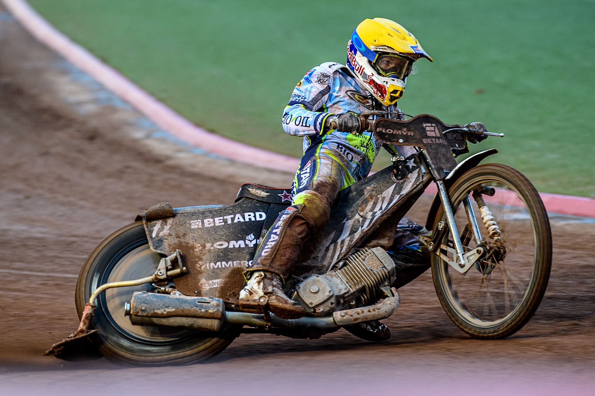 Oxford Spires' Maciej Janowski in action during the Rowe Motor Oil Premiership match between Belle Vue Aces and Oxford Spires at the National Speedway Stadium, Manchester on Monday 13th May 2024. (Photo: Ian Charles | MI News)