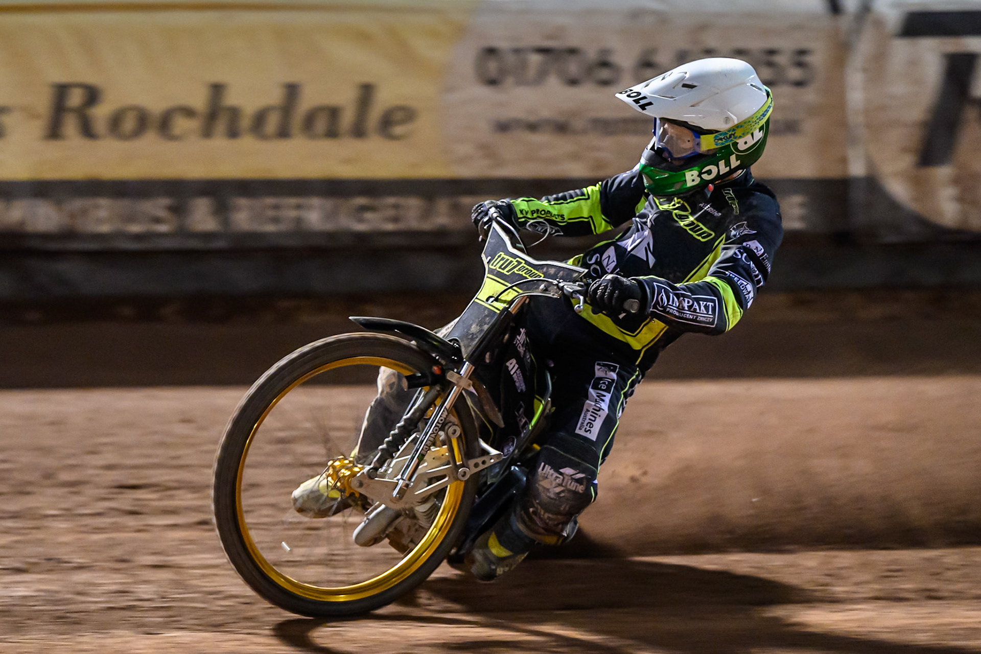 Jason Doyle of Ipswich Witches  in action during the Rowe Motor Oil Premiership Play Off Semi Final 1 (1st Leg)  between Belle Vue Aces and Ipswich Witches at the National Speedway Stadium, Manchester on Monday  8th September 2025. (Photo: Ian Charles | MI News)
