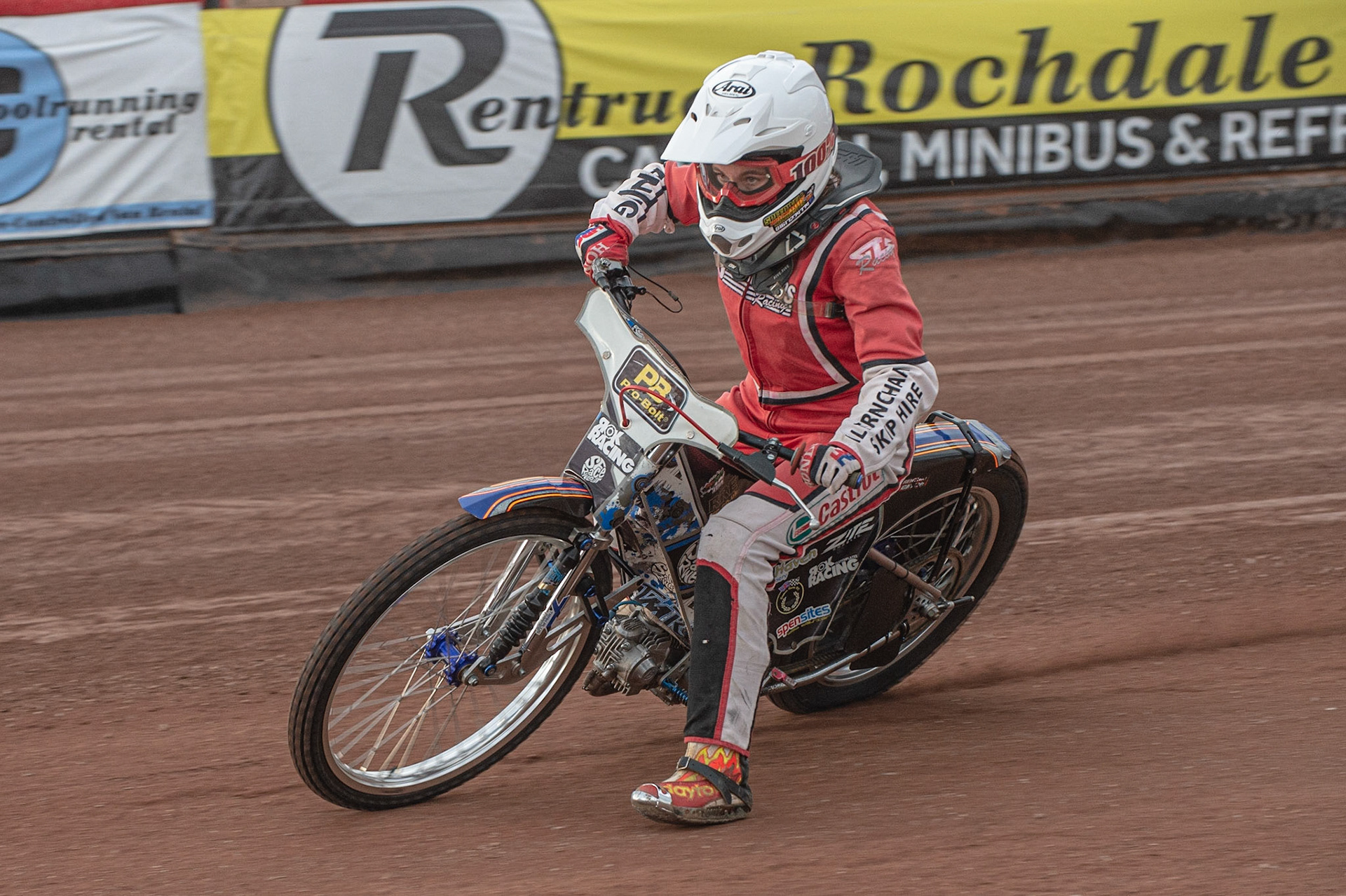 MANCHESTER, ENGLAND  - March 12  Katy Gordon in action   during The Belle Vue Speedway Media Day, at The National Speedway Stadium, Manchester, on Thursday 12 March 2020. (Credit: Ian Charles | MI News)