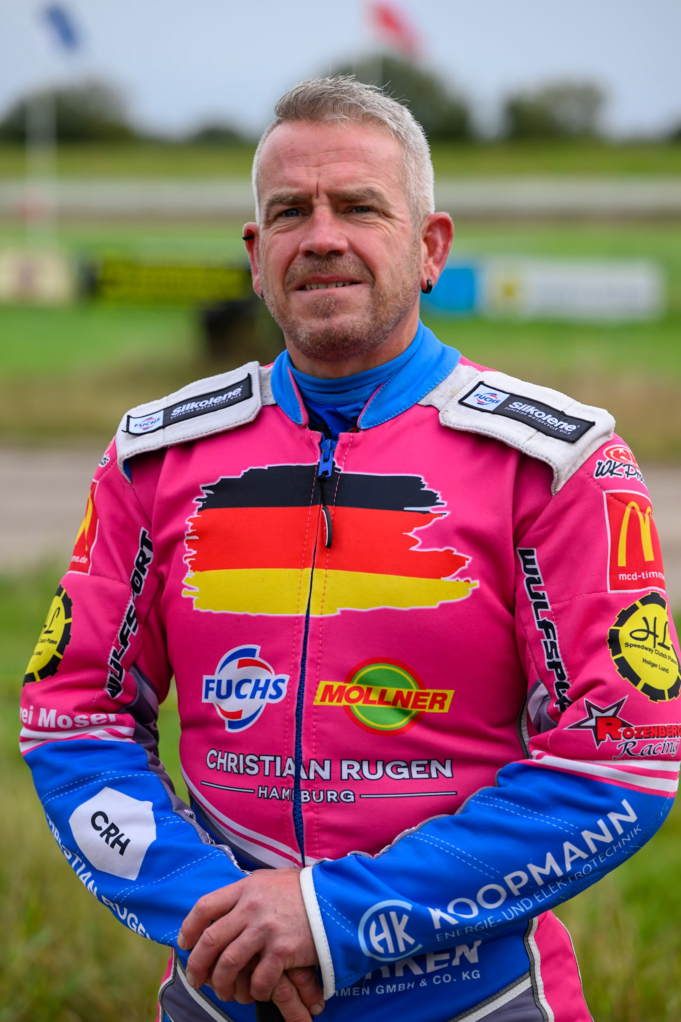 Stephan Katt (42) of Germany during the FIM Long Track World Championship Final 4, at the Speed Centre Roden, Netherlands on Sunday 21st September 2025. (Photo: Ian Charles | MI News)during the FIM Long Track World Championship Final 4, at the Speed Centre, Roden on Sunday 21st September 2025. (Photo: Ian Charles | MI News)