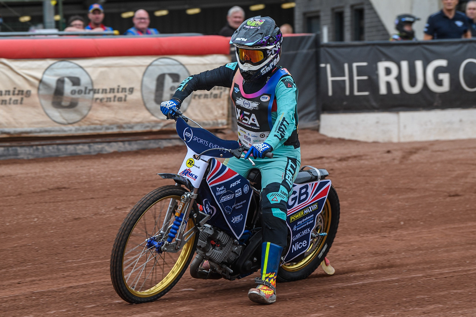 Sophie McGann on track during the FIM Women's  Speedway Academy at the National Speedway Stadium, Manchester on Friday 4th August 2023. (Photo: Ian Charles | MI News)