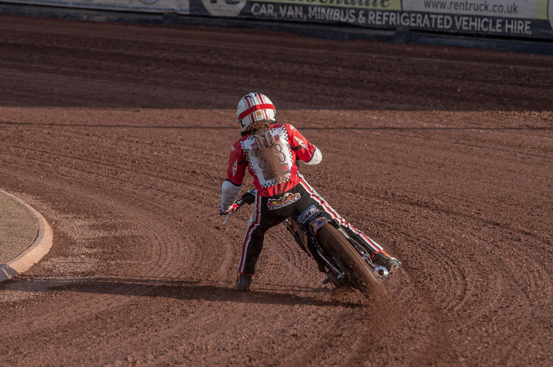 Photo: Ian Charles

Katy Gordon in action 

Belle Vue Colts v Isle Of Wight Warriors, SGB National League KO Cup Quarter Final 1st Leg, Belle Vue National Speedway Stadium, Manchester, Monday 22  July  2019