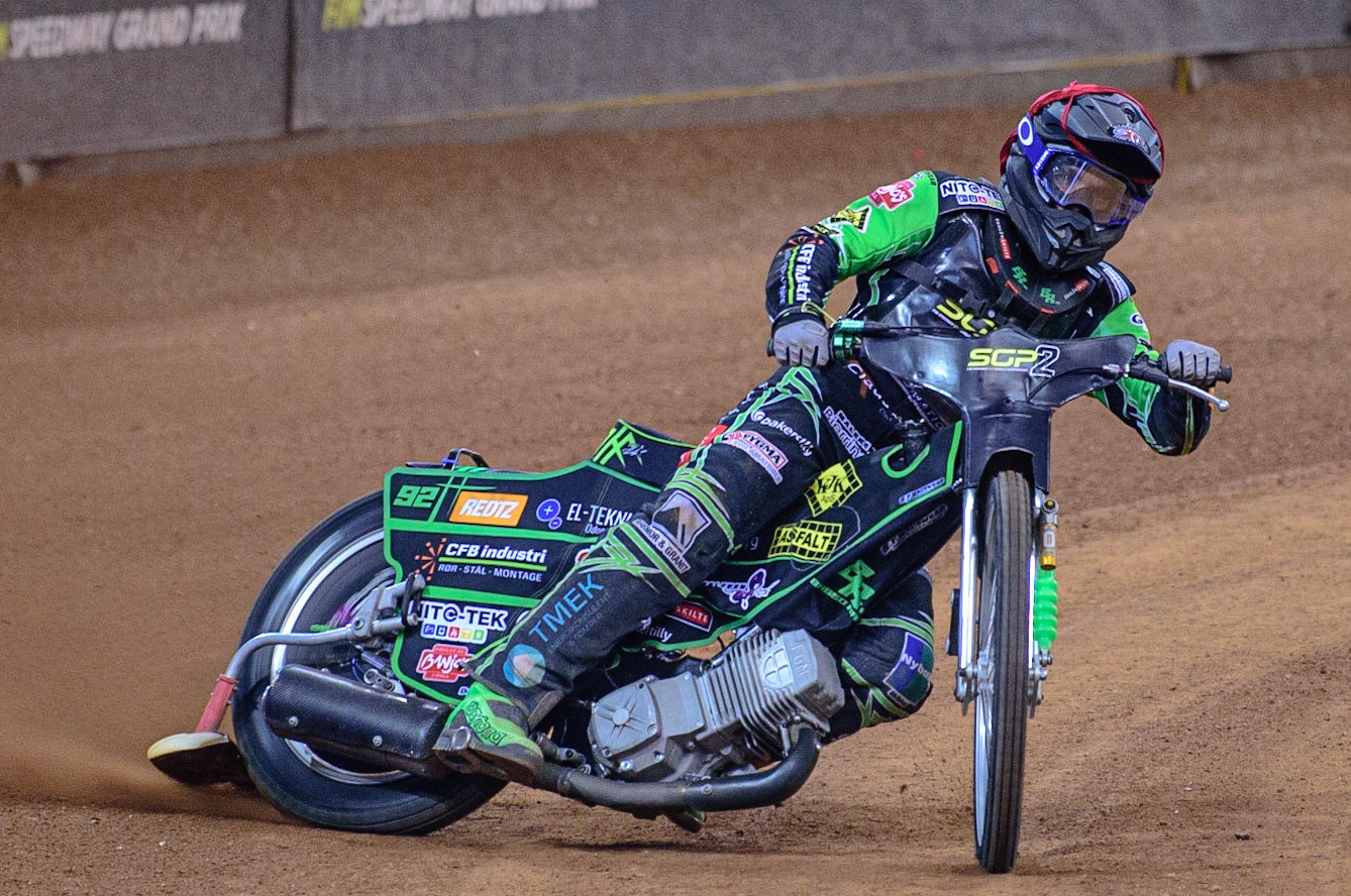 Benjamin Basso (Denmark)  in action  during the FIM  Speedway Grand Prix  2 of Great Britain at the Principality Stadium, Cardiff on Sunday 14th August 2022. (Credit: Ian Charles | MI News)