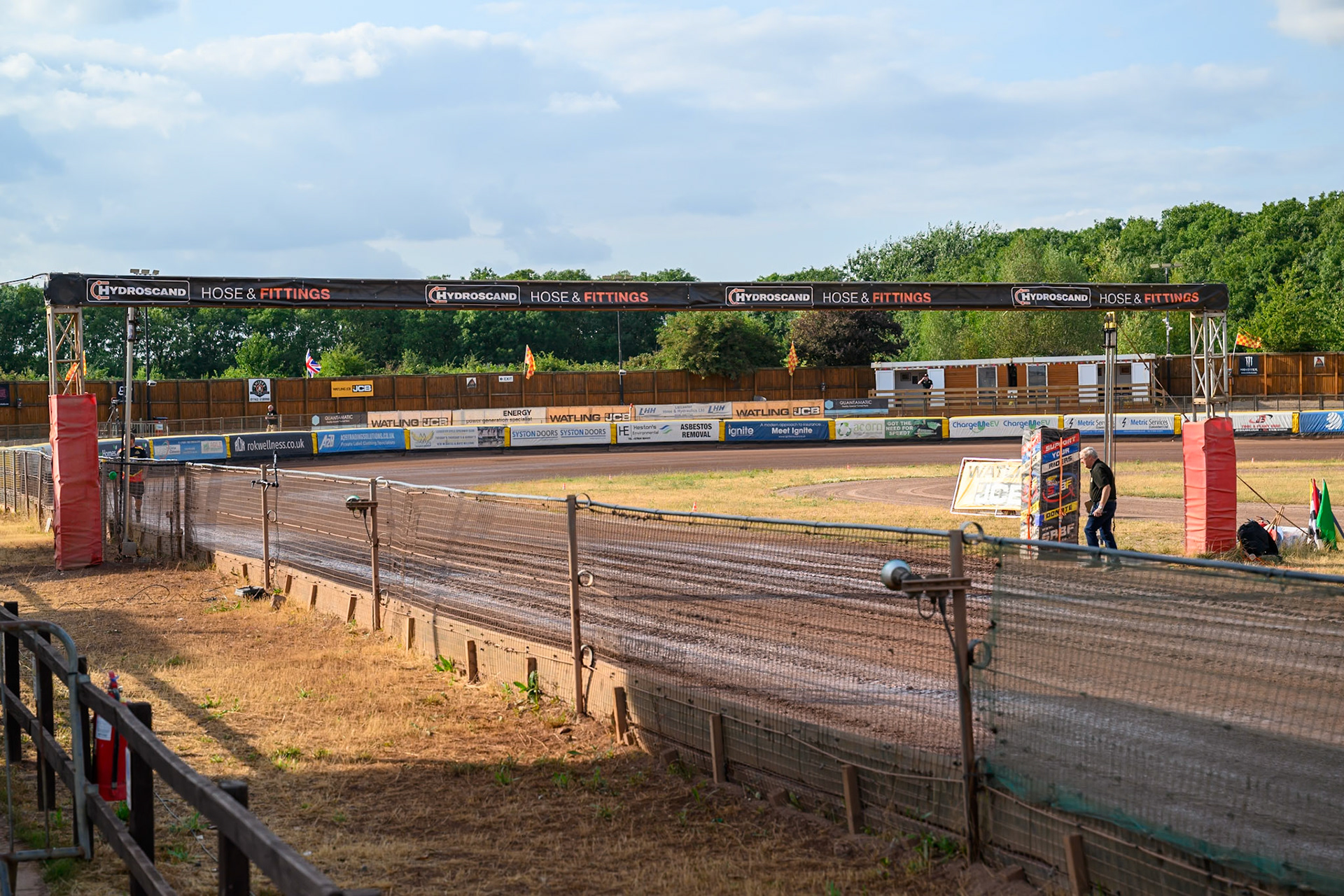 Staring Gate at the Hydroscan Arena during the Rowe Motor Oil Premiership match between Leicester Lions and Belle Vue Aces at the Hydroscan Arena, Leicester on Thursday 23rd July 2026. (Photo: Ian Charles | MI News)