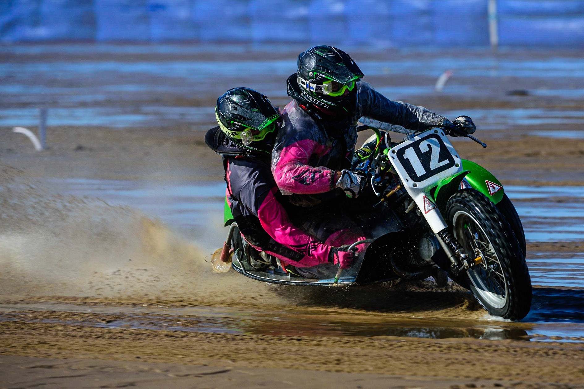 Neal Owen &amp; Jason Farwell (12) during the Fylde ACU British Sand Racing Masters Championship on  Sunday 2nd October 2022. (Credit: Ian Charles | MI News)
