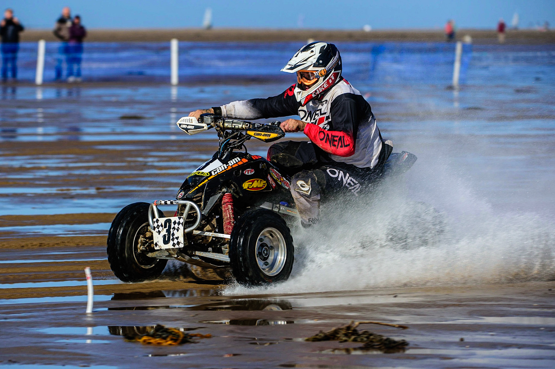 Dean Morford (3) during the Fylde ACU British Sand Racing Masters Championship on  Sunday 2nd October 2022. (Credit: Ian Charles | MI News)