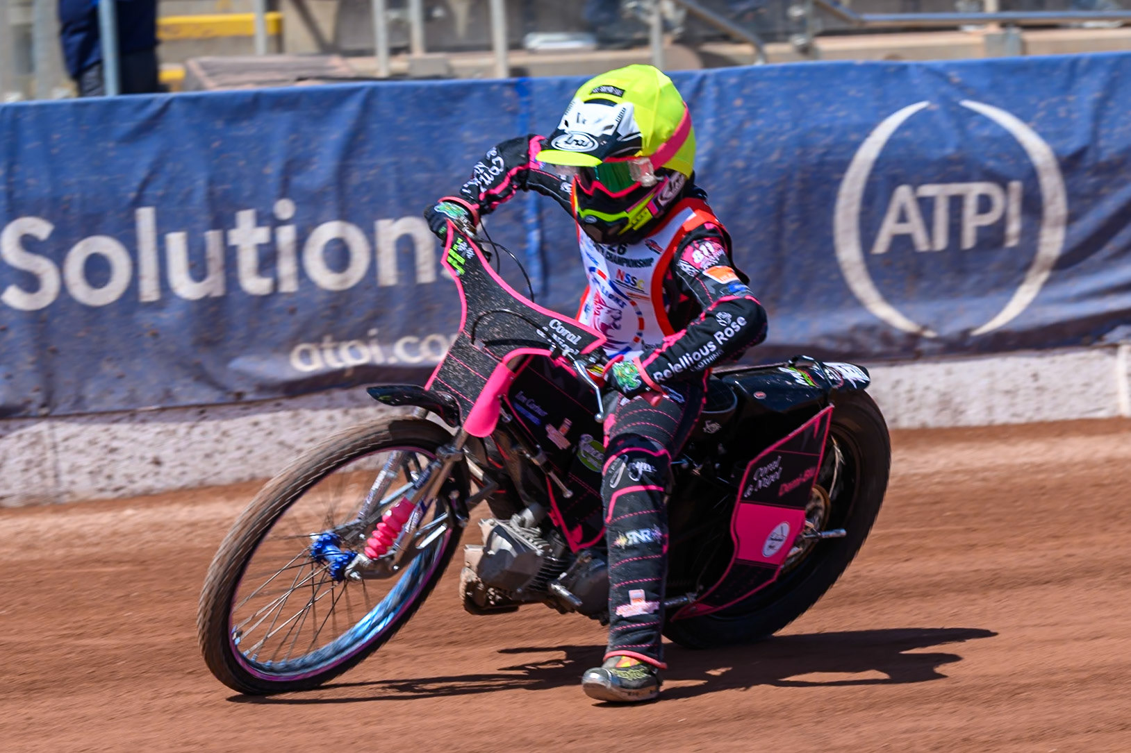 125cc SUPPORT CLASS Jessica Cox (61) in action during the British Youth Championship (125cc) at the National Speedway Stadium, Manchester on Sunday 19th July 2026. (Photo: Ian Charles | MI News)