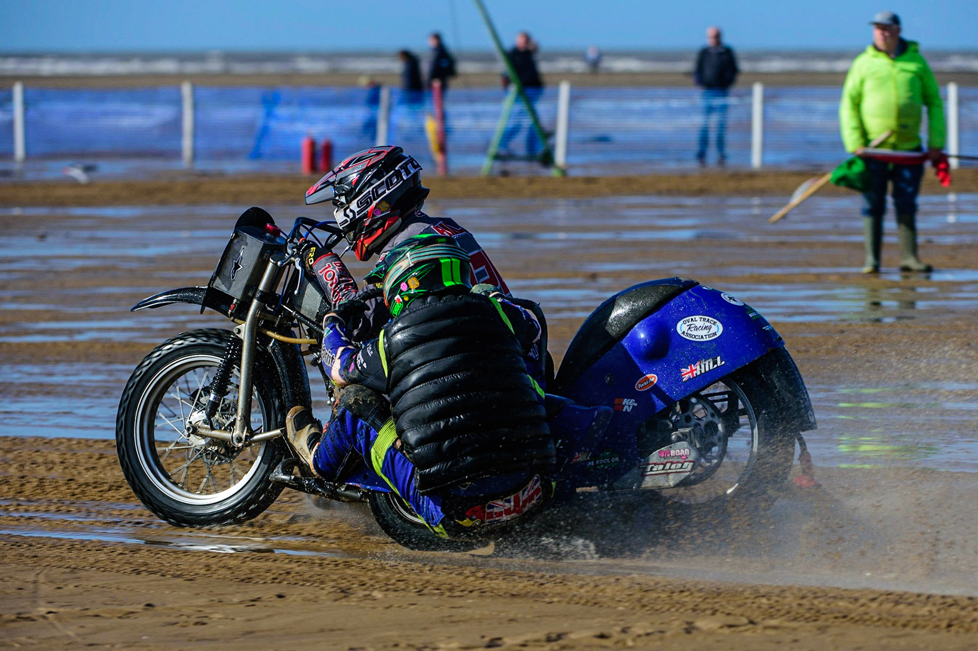 Danny Hill &amp; Harry Hill (124) during the Fylde ACU British Sand Racing Masters Championship on  Sunday 2nd October 2022. (Credit: Ian Charles | MI News)