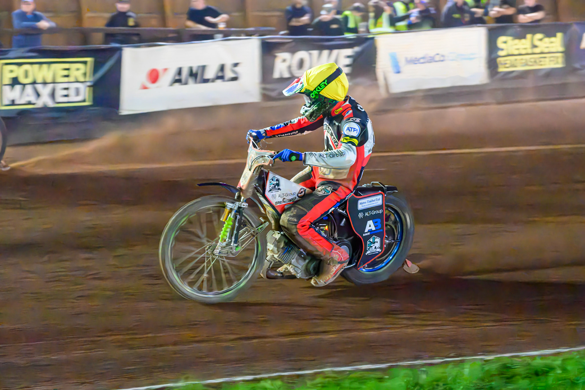 Will Cairns of Belle Vue Aces  in action during the Rowe Motor Oil Premiership match between Leicester Lions and Belle Vue Aces at the Hydroscan Arena, Leicester on Monday 7th September 2026. (Photo: Ian Charles | MI News)