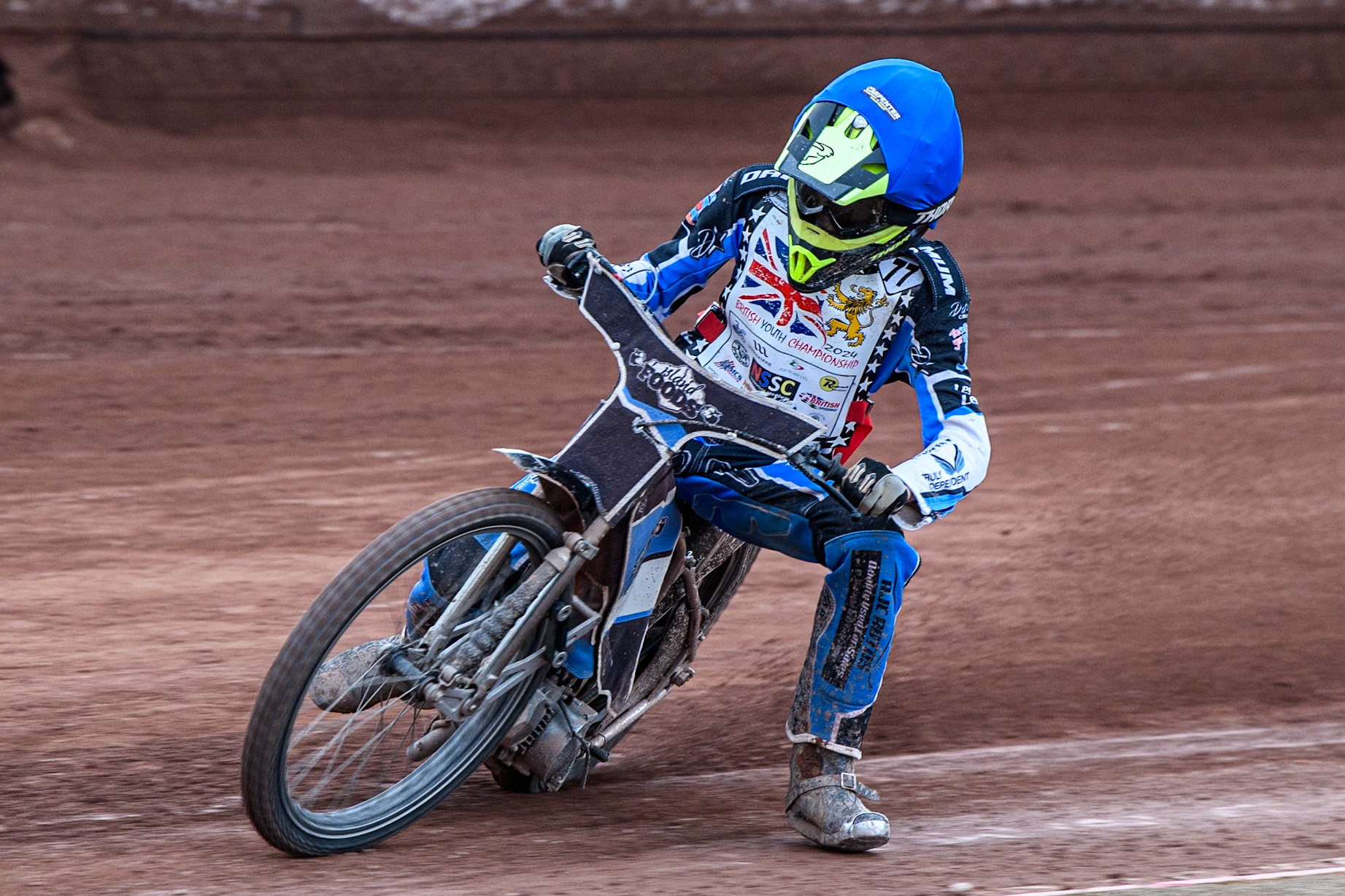 Jack Scully-Syer (125cc)  in action during the British Youth 500cc Championships at the National Speedway Stadium, Manchester on Friday 2nd August 2024. (Photo: Ian Charles | MI News)