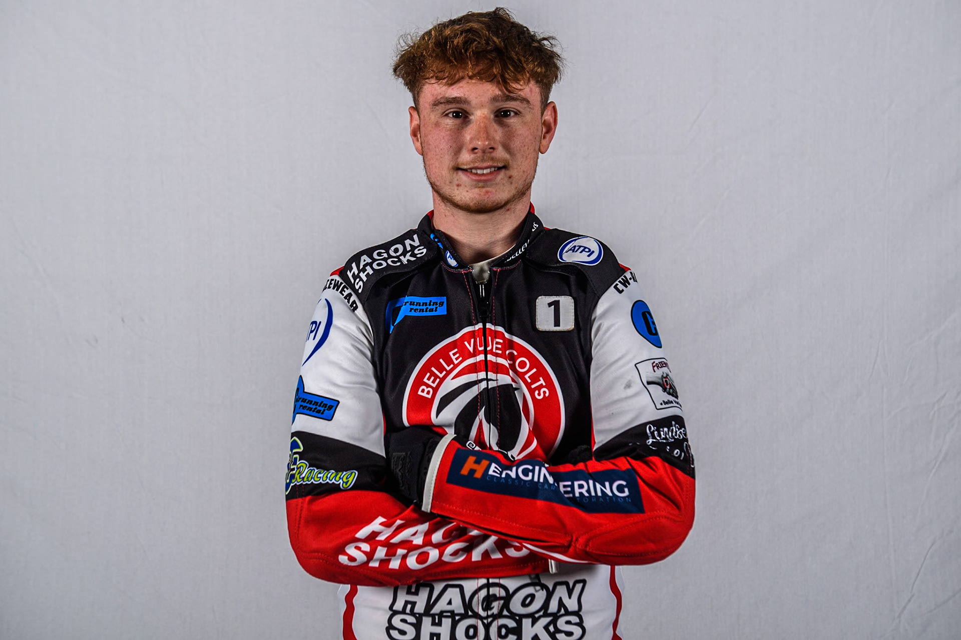 Belle Vue Colts' rider Sam Hagon during the Belle Vue Aces Media Day at the National Speedway Stadium, Manchester on Monday 11th March 2024. (Photo: Ian Charles | MI News)