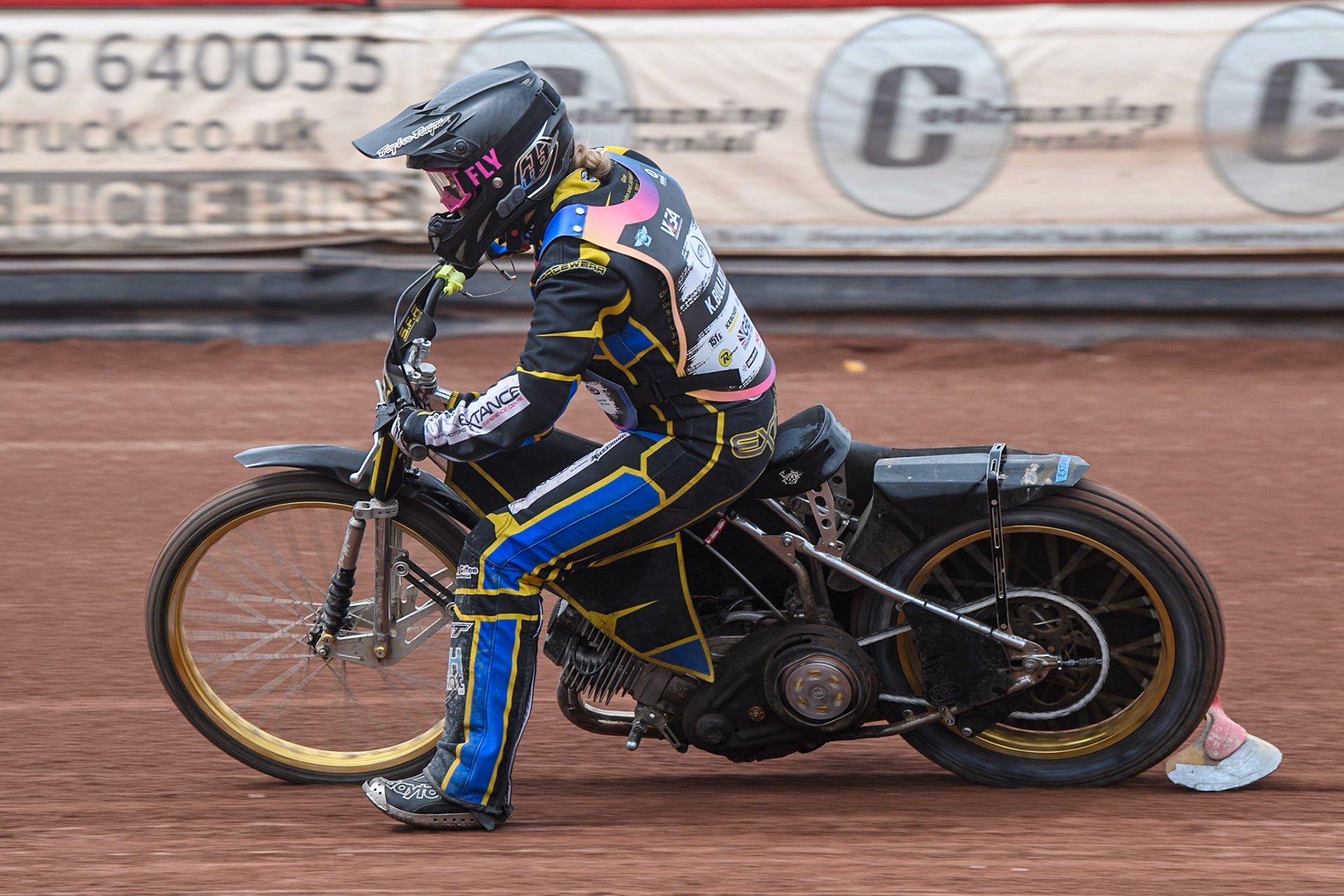 Katy Bullock on track during the FIM Women's  Speedway Academy at the National Speedway Stadium, Manchester on Friday 4th August 2023. (Photo: Ian Charles | MI News)