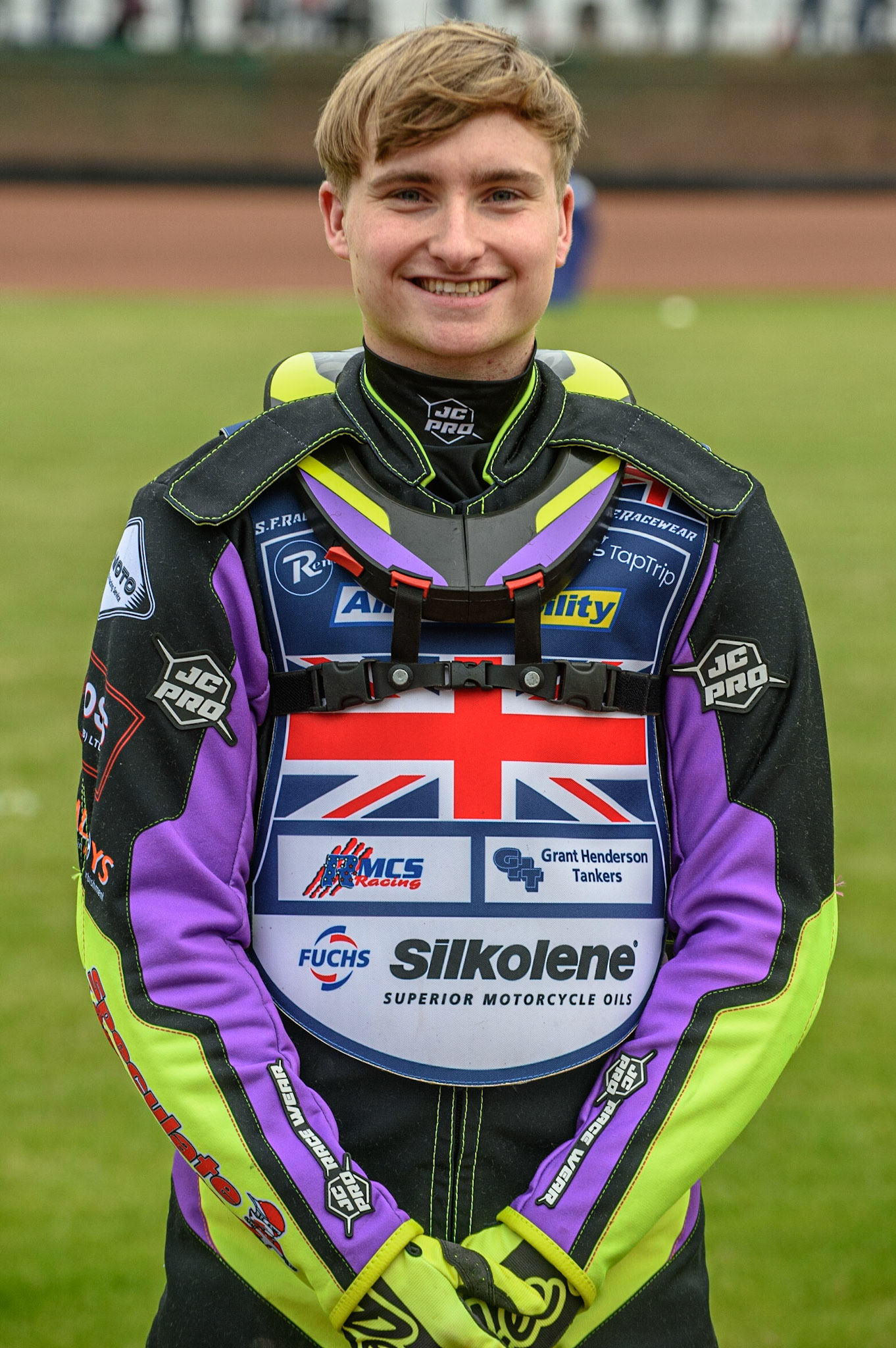 GLASGOW, UK. JUNE 19TH.  Tom Brennan (Reserve) (Great Britain) during the FIM Speedway Grand Prix Qualifying Round at the Peugeot Ashfield Stadium, Glasgow on Saturday 19th June 2021. (Credit: Ian Charles | MI News)