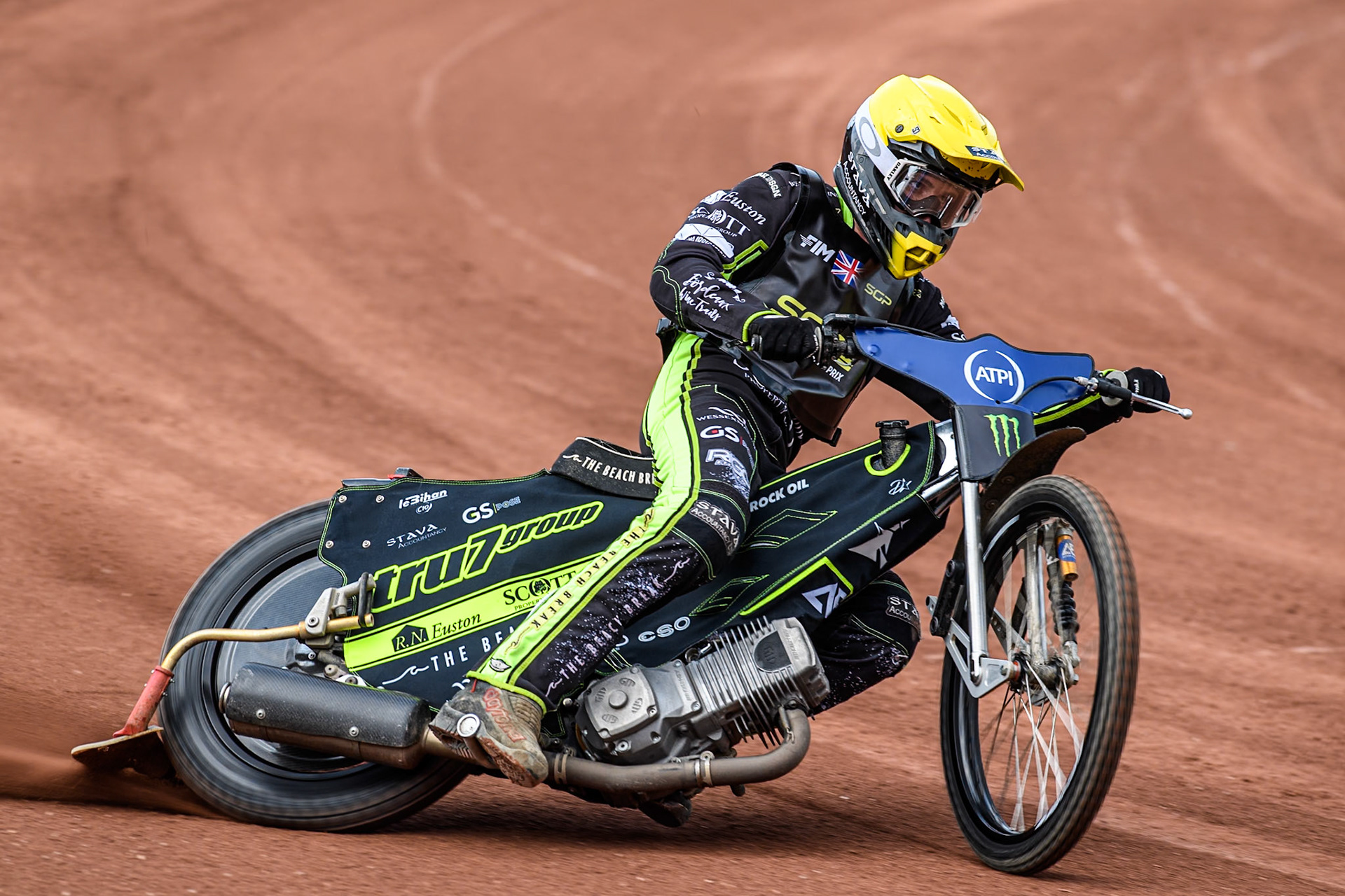 Reserve Adam Ellis (18) of Great Britain in practice during the ATPI FIM Speedway Grand Prix Round 4 at the National Speedway Stadium, Manchester, on Friday 6th June 2025. (Photo: Ian Charles | MI News)