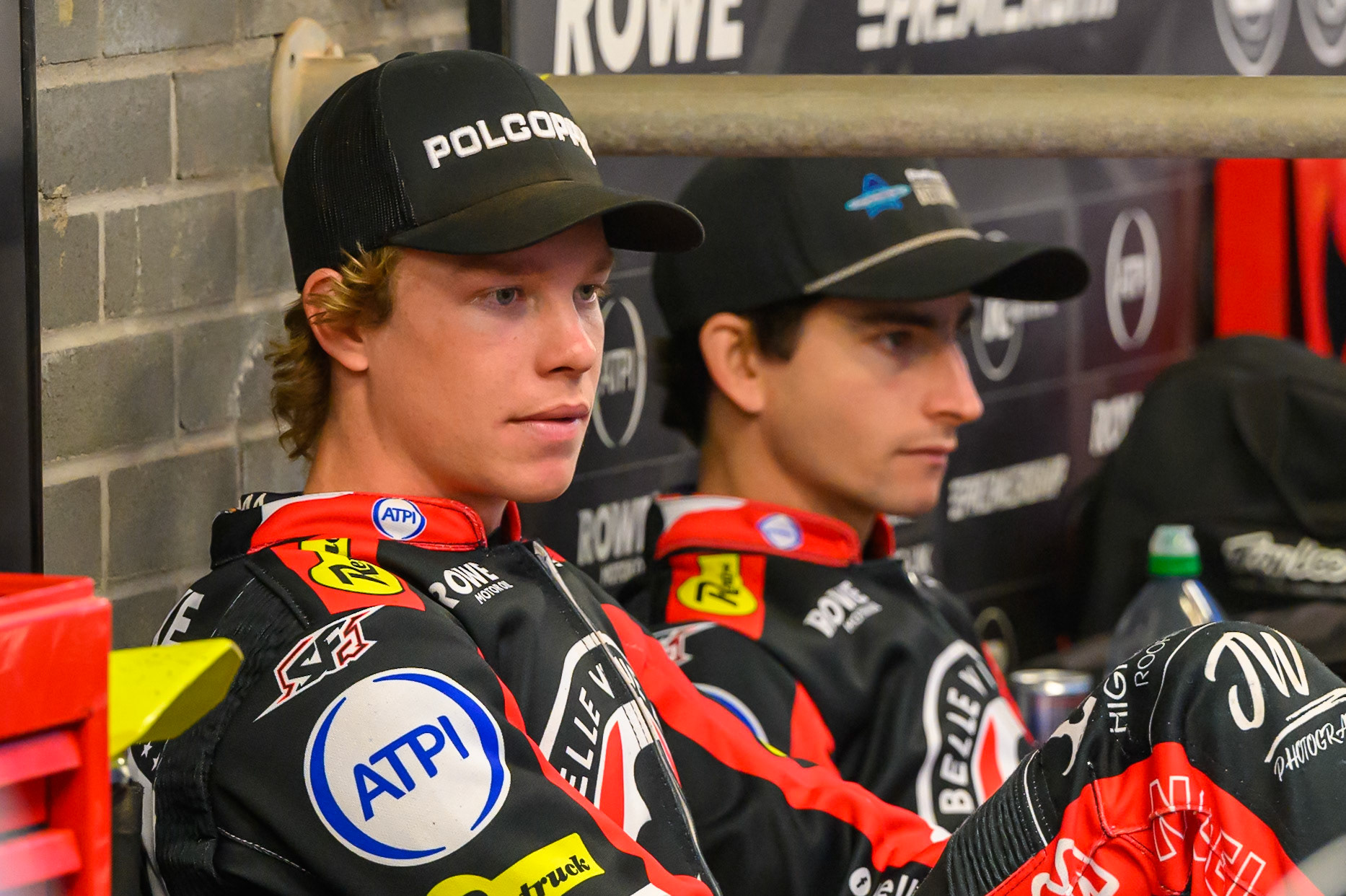 Tate Zischke of Belle Vue Aces (Left)  and Zach Cook of Belle Vue Aces during the Rowe Motor Oil Premiership match between Belle Vue Aces and Sheffield Tigers at the National Speedway Stadium, Manchester on Monday 14th September 2026. (Photo: Ian Charles | MI News)