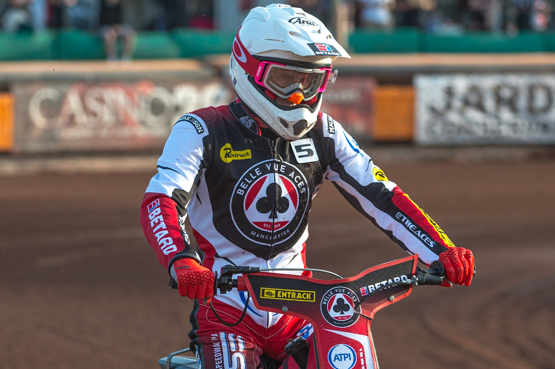 WOLVERHAMPTON, UK. JUN 20TH Max Fricke of Belle Vue ATPI Aces  during the SGB Premiership match between Wolverhampton Wolves and Belle Vue Aces at Monmore Green Stadium, Wolverhampton on Monday 20th June 2022. (Credit: Ian Charles | MI News)