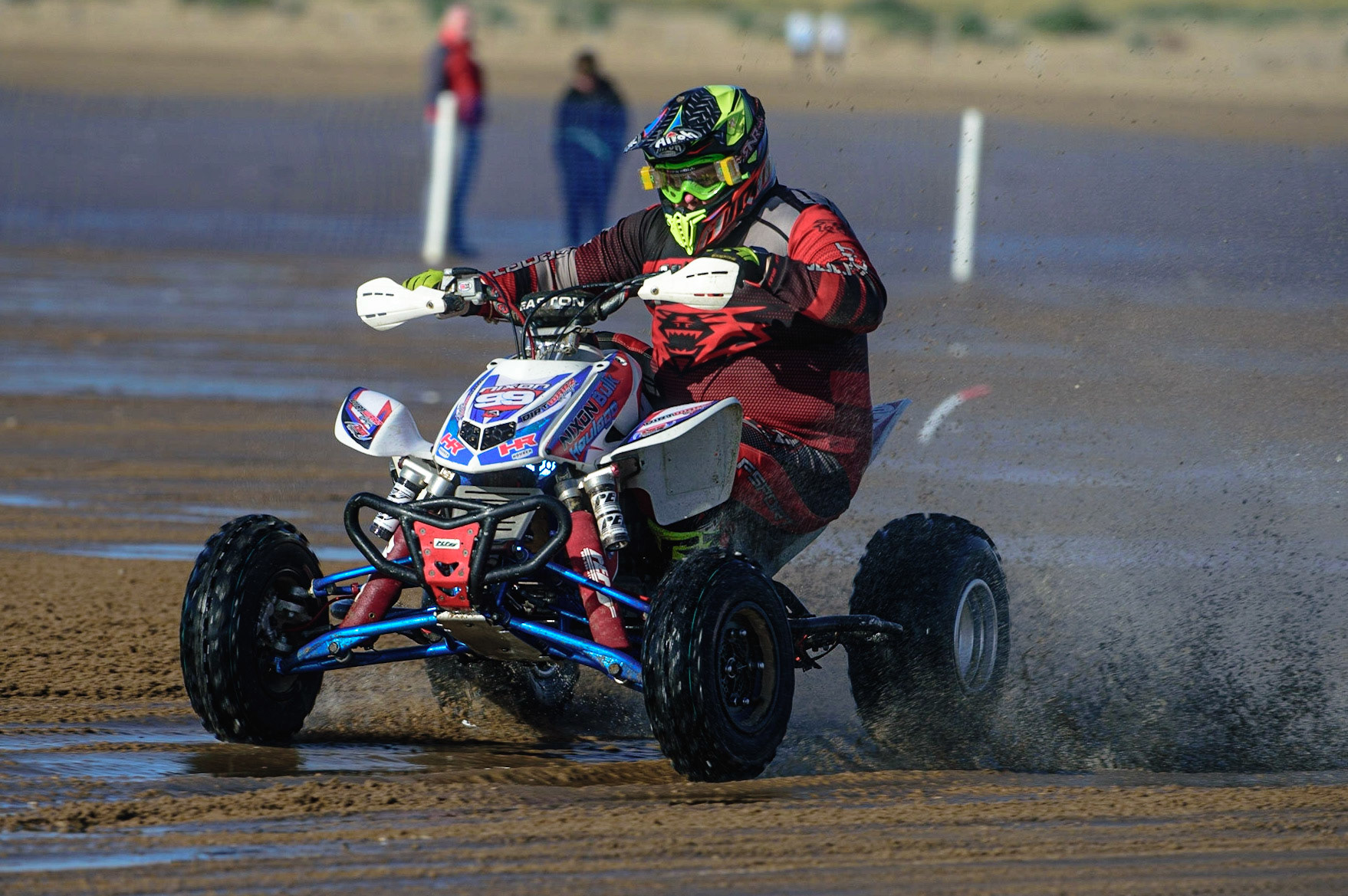 Davey Nixon (99) during the Fylde ACU British Sand Racing Masters Championship on  Sunday 2nd October 2022. (Credit: Ian Charles | MI News)