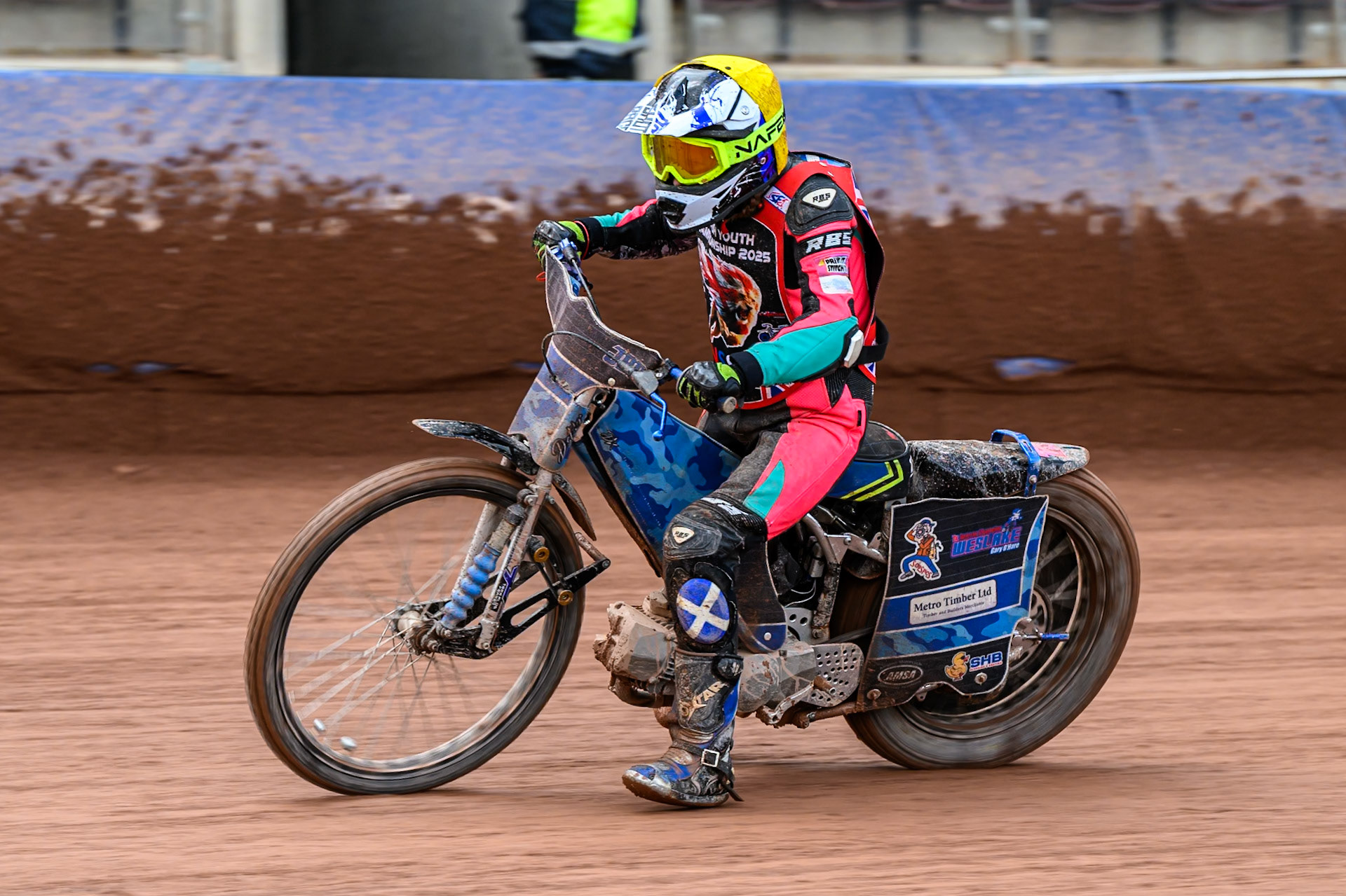 Support Class Rider Ella Marshall (12) in action during the British Youth Championship (125cc) Round 2A, at the National Speedway Stadium, Manchester on Sunday 1st June 2025. (Photo: Ian Charles | MI News)