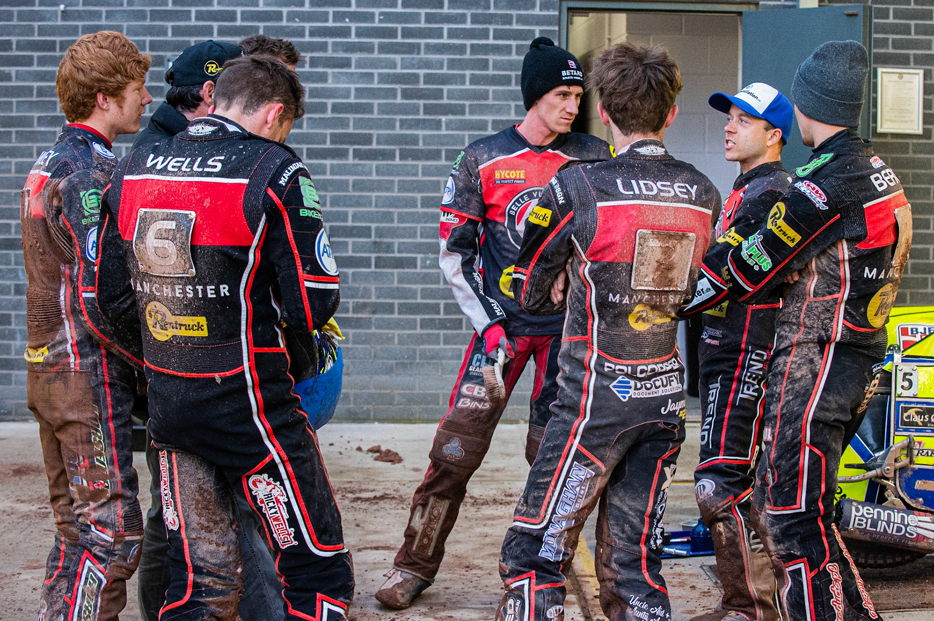 Photo by Ian Charles:

Belle Vue Aces  team meeting

Belle Vue Aces v Peterborough Panthers, British Speedway Premiership, National Speedway Stadium, Manchester, Thursday, 13, June, 2019