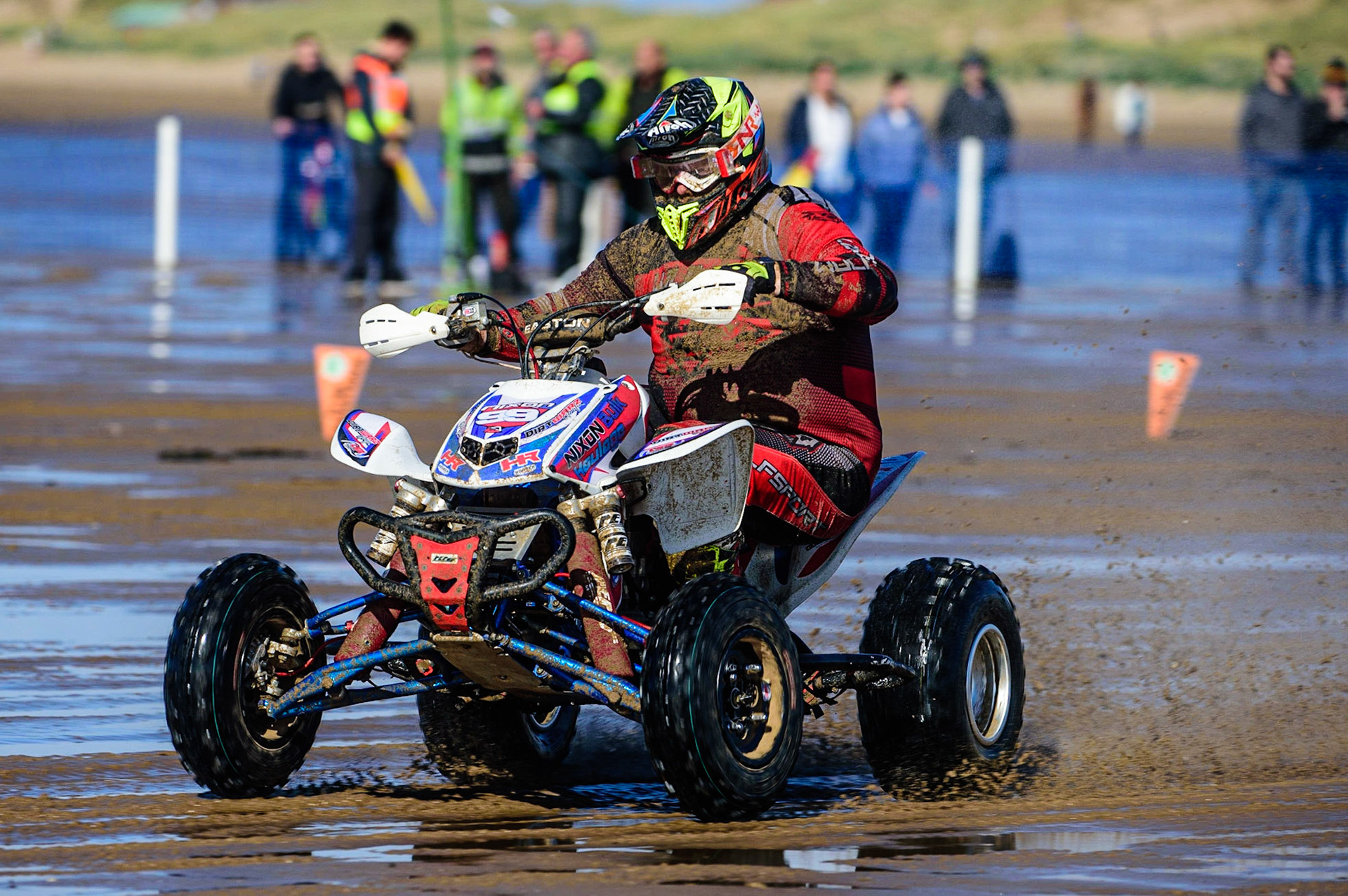 Davey Nixon (99) during the Fylde ACU British Sand Racing Masters Championship on  Sunday 2nd October 2022. (Credit: Ian Charles | MI News)