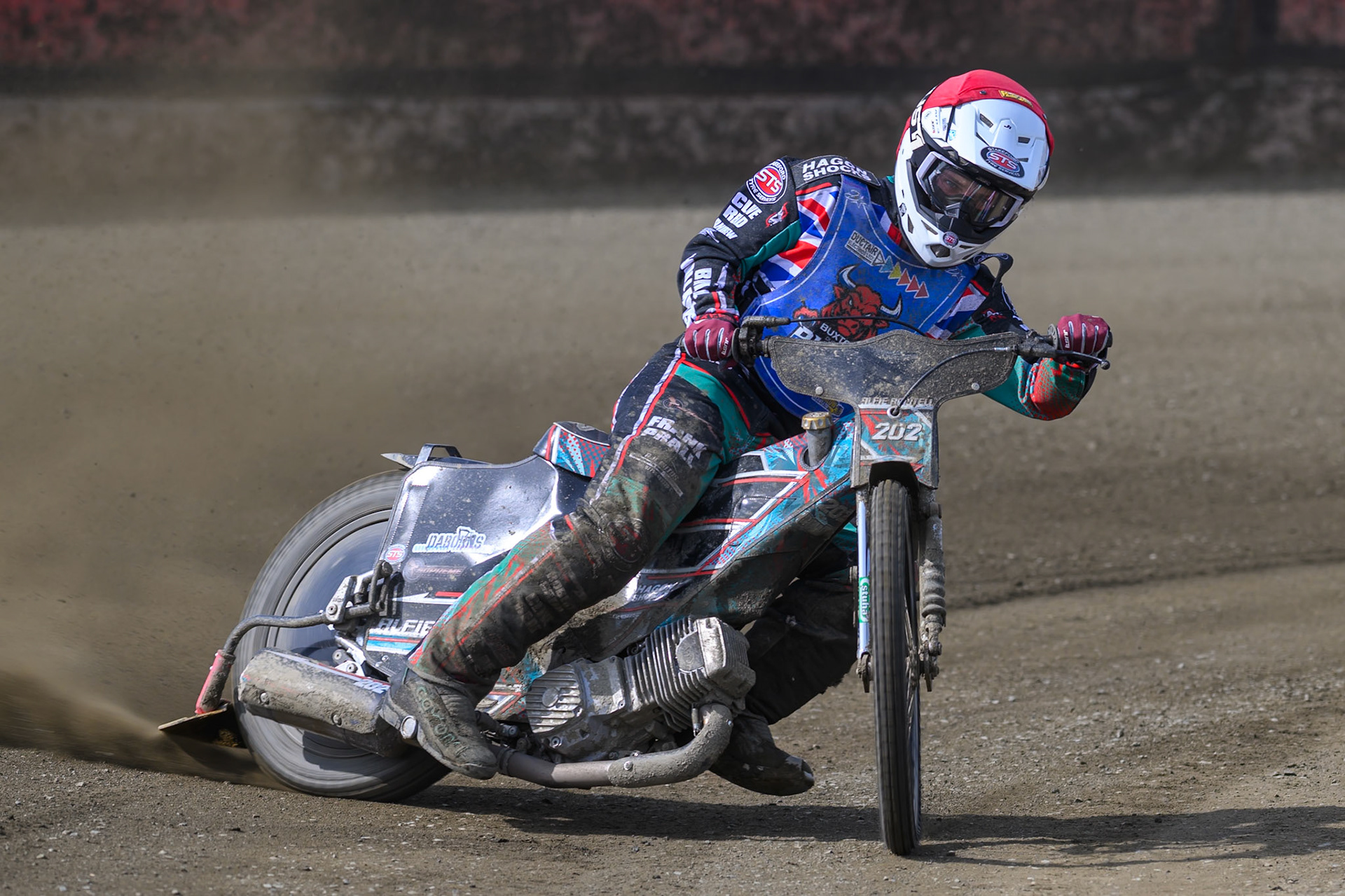 Alfie Bowtell of Buxton Bulls  in action during the Challenge match between Buxton Bulls and Leicester Lion Cubs at Hi-Edge Speedway, Buxton on Sunday 26th April 2026. (Photo: Ian Charles | MI News)
