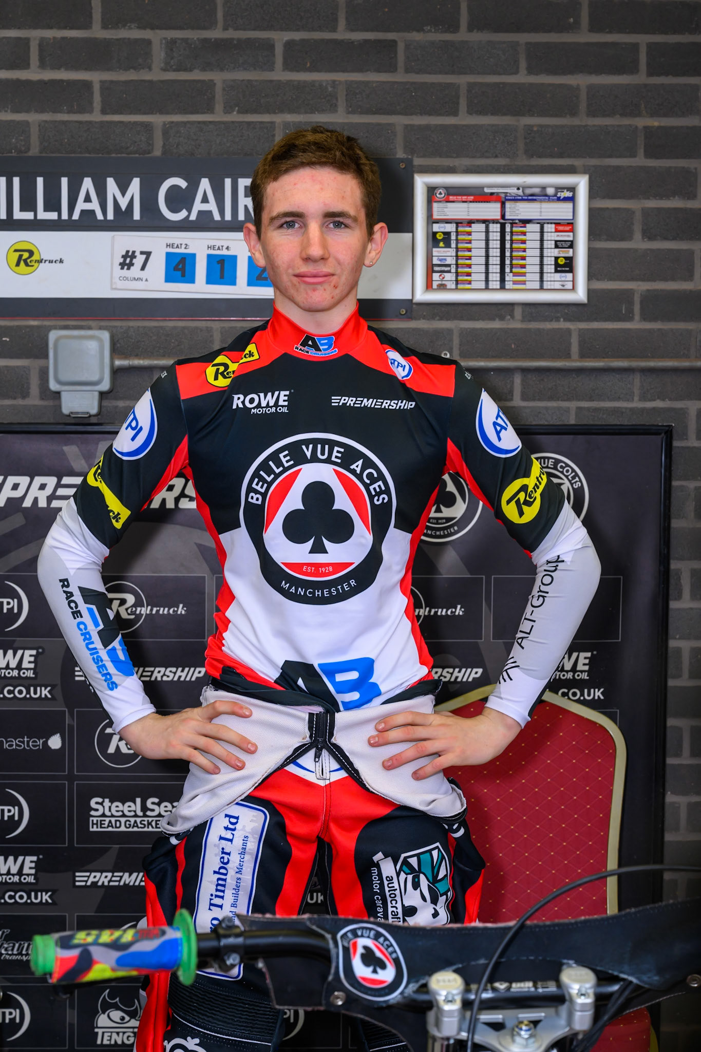 William Cairns of Belle Vue Aces during the Rowe Motor Oil Premiership match between Belle Vue Aces and King's Lynn Stars at the National Speedway Stadium, Manchester on Monday 29th June 2026. (Photo: Ian Charles | MI News)