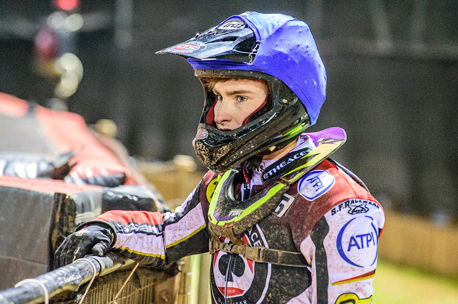 Tom Brennan  watches the track prep during the SGB Premiership match between Belle Vue Aces and Sheffield Tigers at the National Speedway Stadium, Manchester on Monday 27th March 2023. (Photo: Ian Charles | MI News)