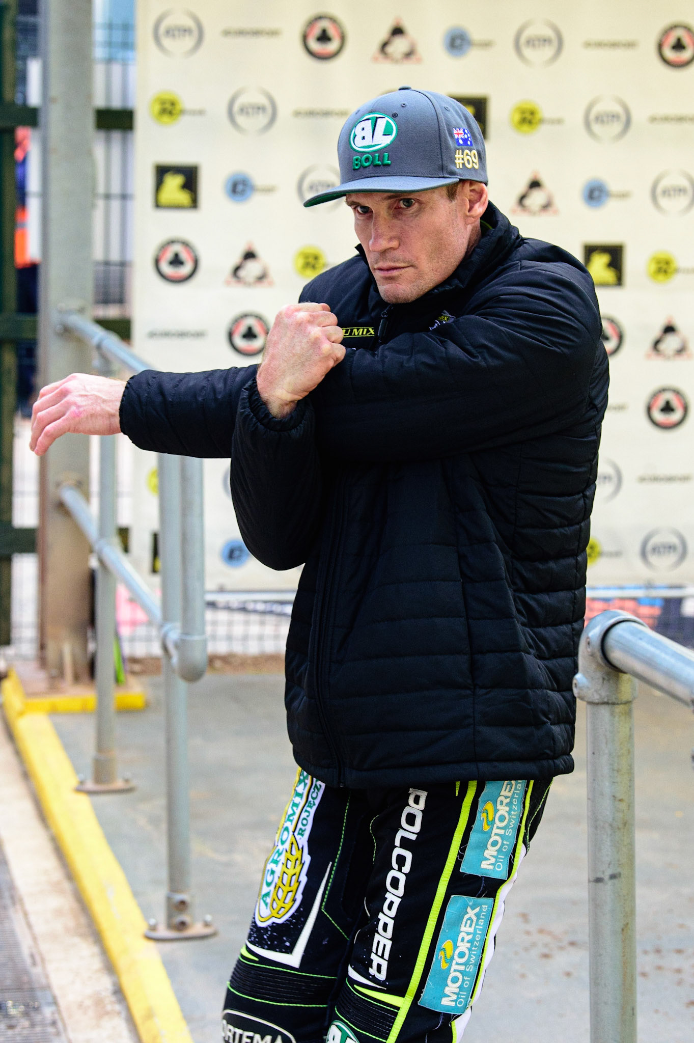 MANCHESTER, UK. JUN 6TH  Jason Doyle  - Ipswich TruMix Witches  warms up during the SGB Premiership match between Belle Vue Aces and Ipswich Witches at the National Speedway Stadium, Manchester on Monday 6th June 2022. (Credit: Ian Charles | MI News)