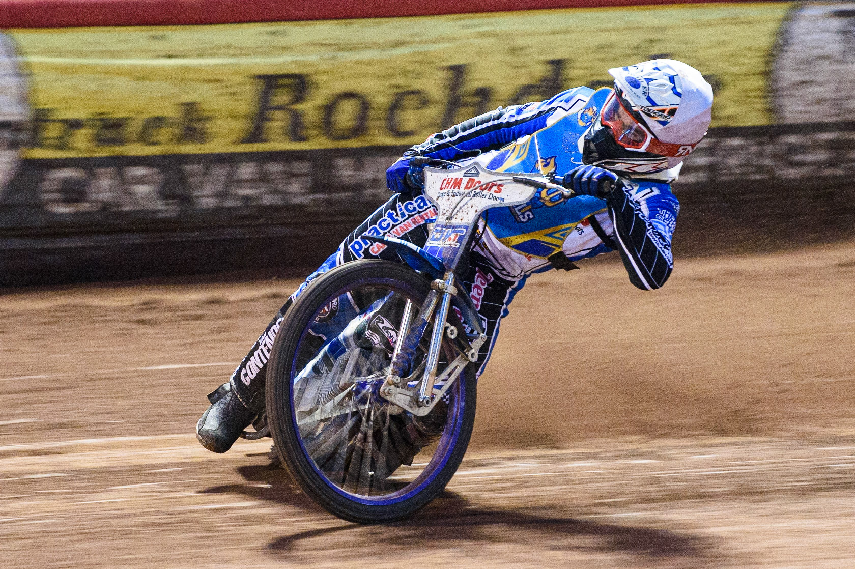MANCHESTER, UK. AUGUST 20TH Danny Phillips  in action  during the National Development League match between Belle Vue Aces and Armadale Devils at the National Speedway Stadium, Manchester on Friday 20th August 2021. (Credit: Ian Charles | MI News)