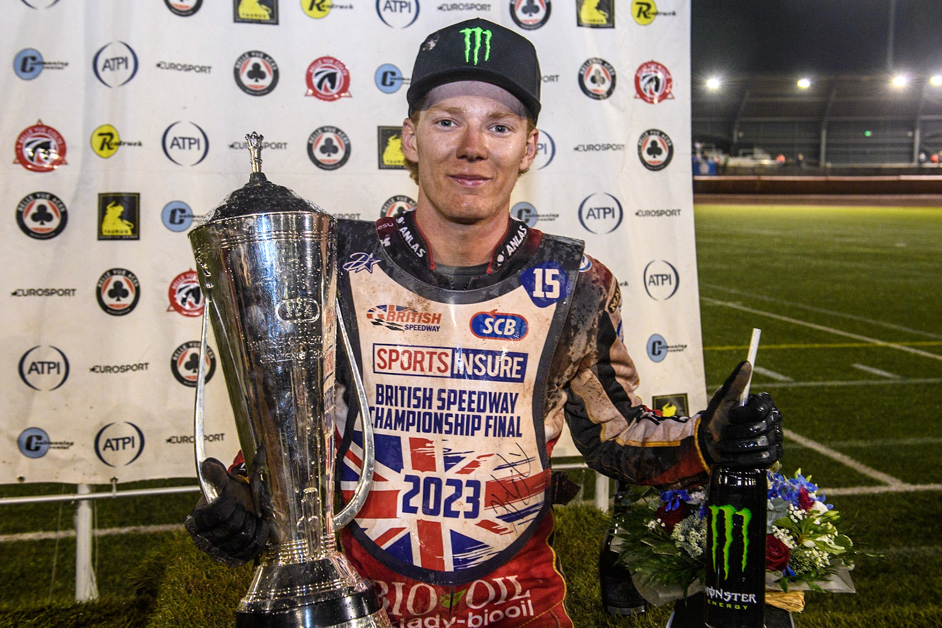 British Champion Dan Bewley during the Sports Insure British Speedway Final at the National Speedway Stadium, Manchester on Monday 14th August 2023. (Photo: Ian Charles | MI News)