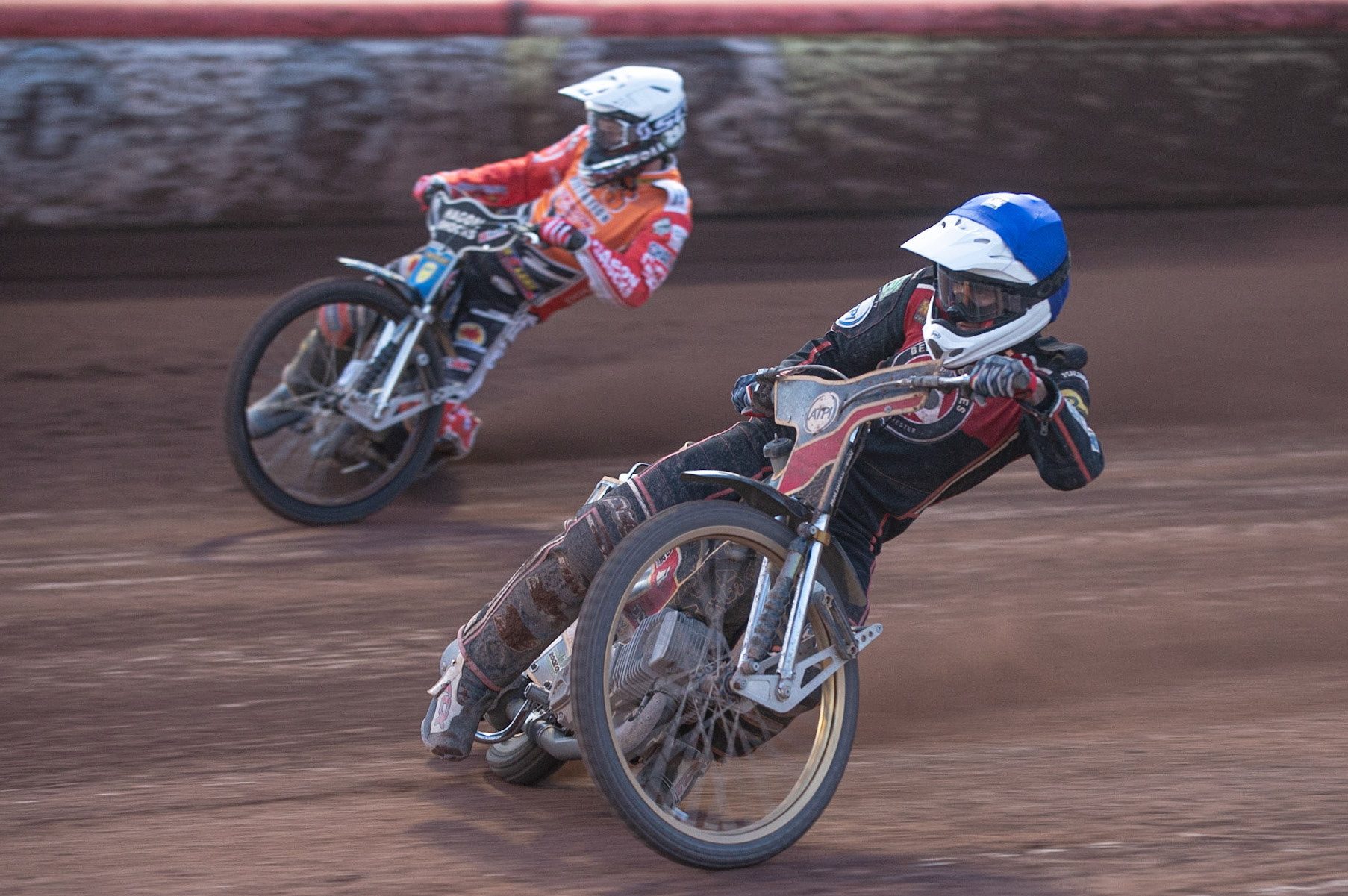 Photo: Ian Charles

Max Fricke  (Blue) inside Jason Doyle  (White)

Belle Vue Aces v Swindon Robins, British Speedway Premiership, Belle Vue National Speedway Stadium, Manchester, Monday 20  May  2019