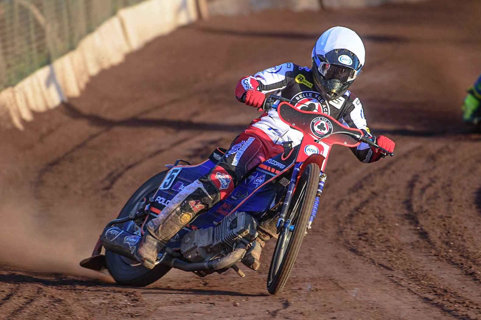 SHEFFIELD, UK. MAY 26TH Brady Kurtz  in action  for Belle Vue ATPI Aces   during the SGB Premiership match between Sheffield Tigers and Belle Vue Aces at Owlerton Stadium, Sheffield on Thursday 26th May 2022. (Credit: Ian Charles | MI News)