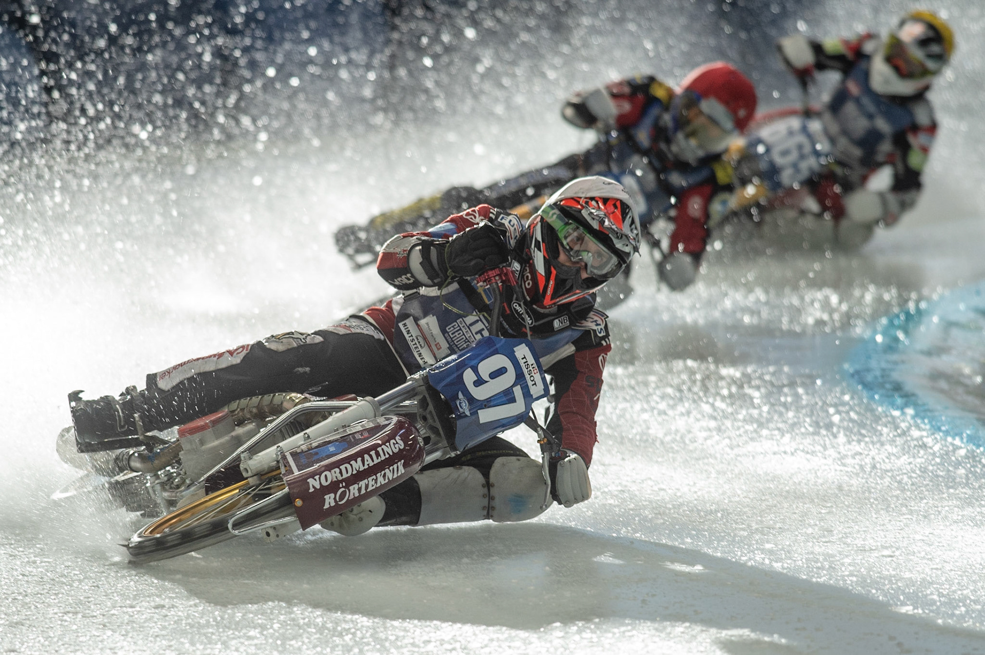 Photo: Ian Charles

Ove Ledström (97) leads Stefan Svensson (58) (Red) and Charly Ebner (665)

FIM Ice Speedway Gladiators World Championship, Event 4.1, Max-Aicher-Arena, Inzell, Germany, Saturday 16 March 2019