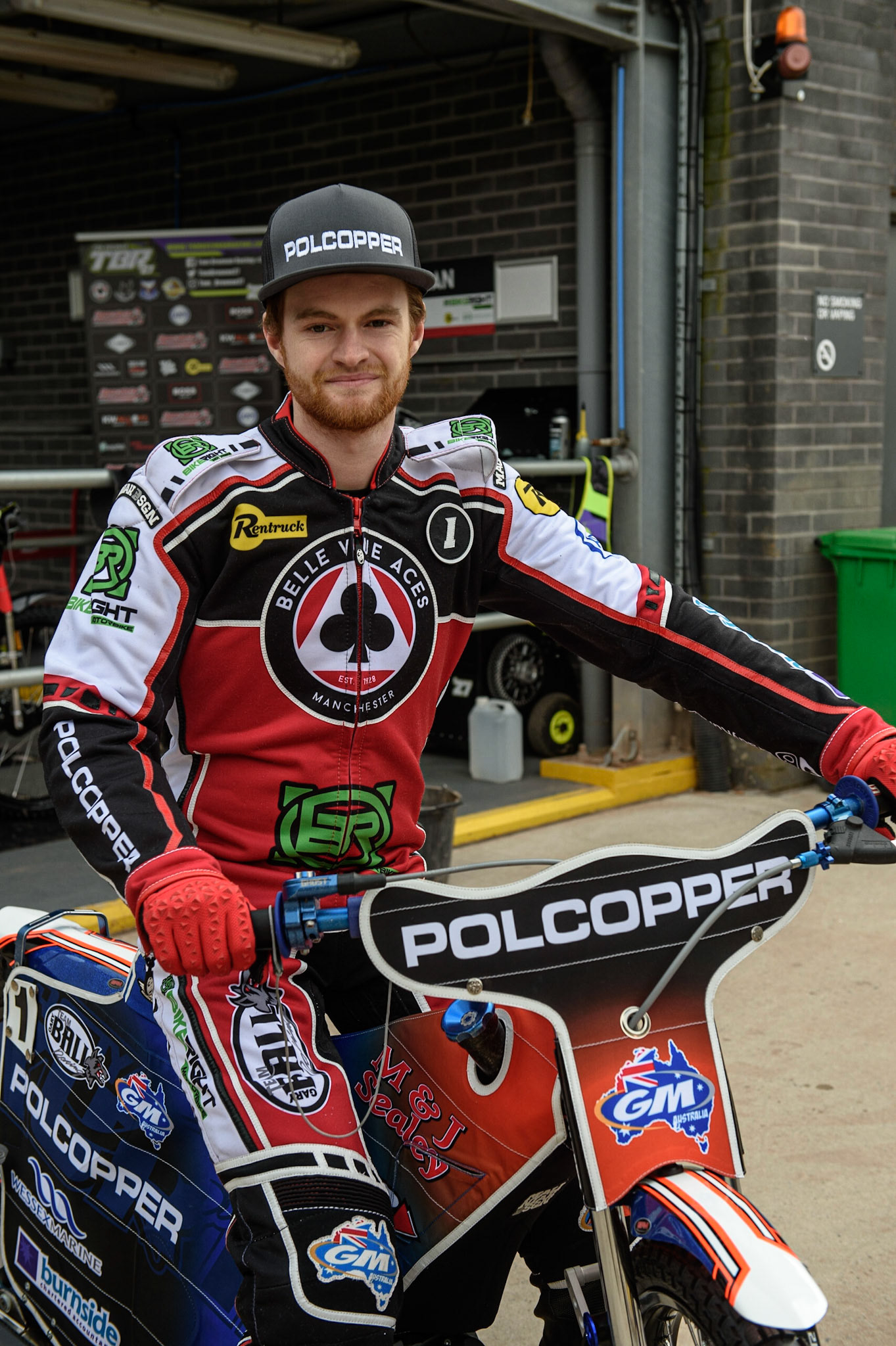 Photo: Ian CharlesBrady Kurtz - Belle Vue AcesBelle Vue Press &amp; Practice, , National Speedway Stadium, Manchester Thursday  13  May  2021