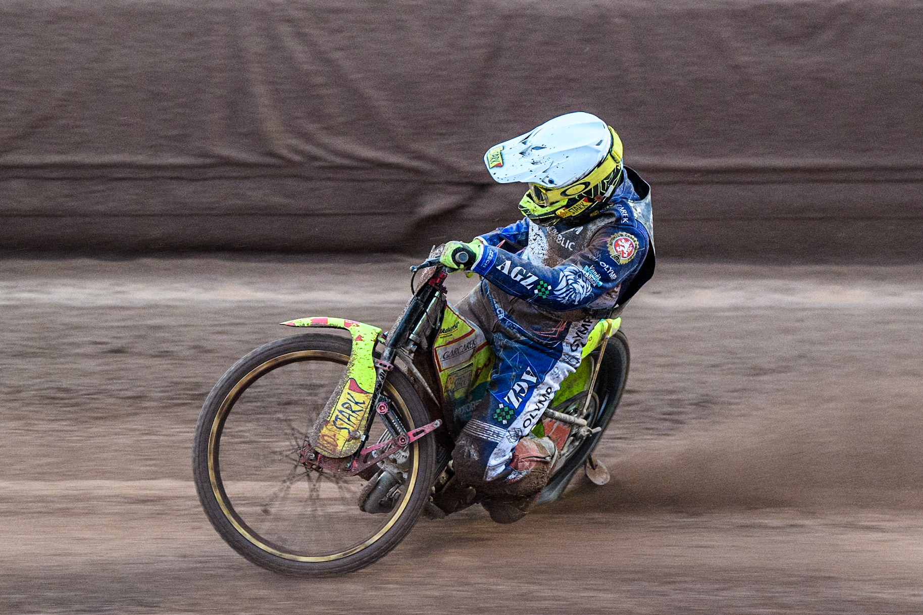 Vaclav Milik of The Czech Republic in action during the Monster Energy FIM Speedway of Nation Semi Final 2 at the National Speedway Stadium, Manchester on Wednesday 10th July 2024. (Photo: Ian Charles | MI News)