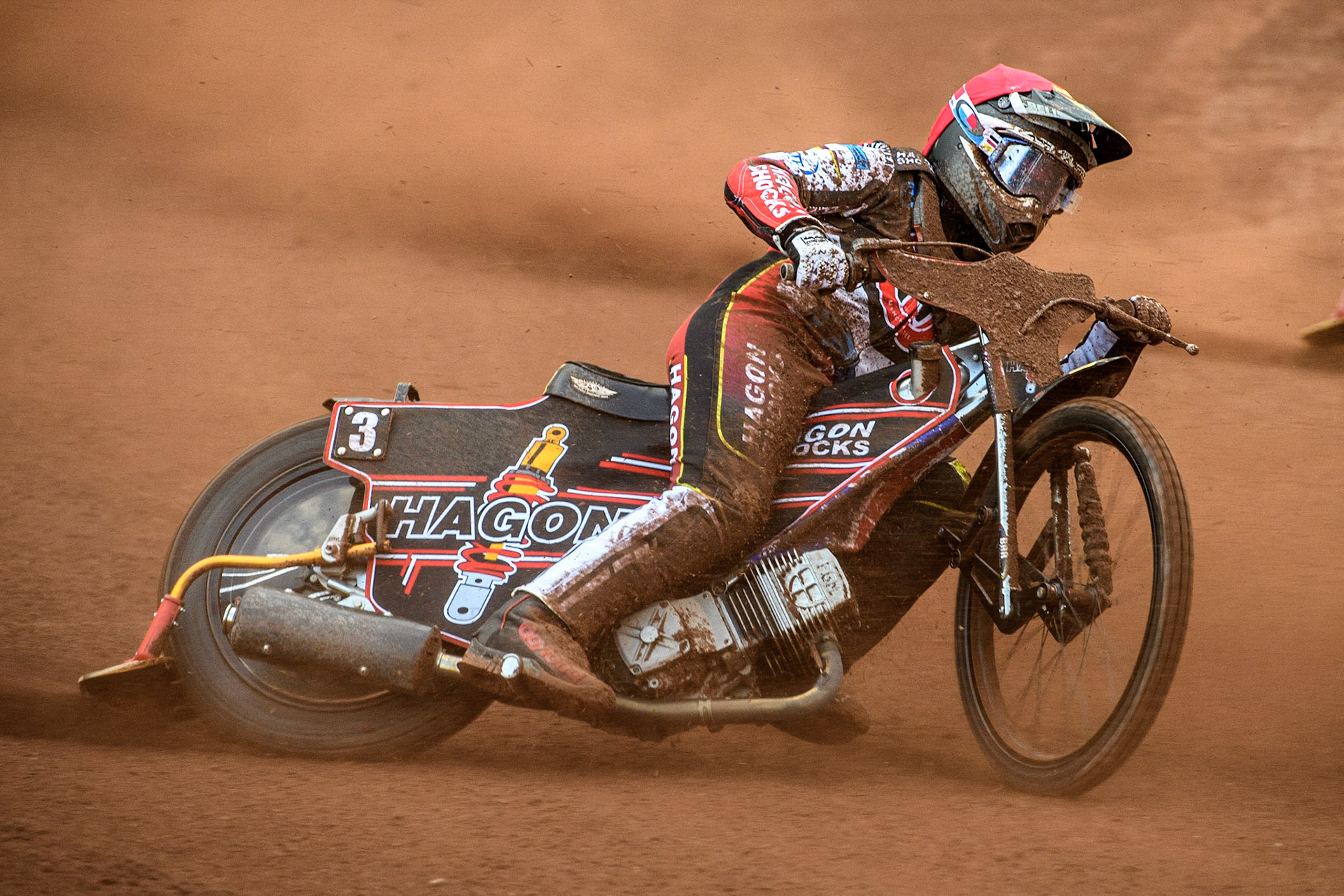 Sam Hagon in action  for Belle Vue Cool Running Colts during the National Development League match between Belle Vue Colts and Mildenhall Fens Tigers at the National Speedway Stadium, Manchester on Friday 26th May 2023. (Photo: Ian Charles | MI News)