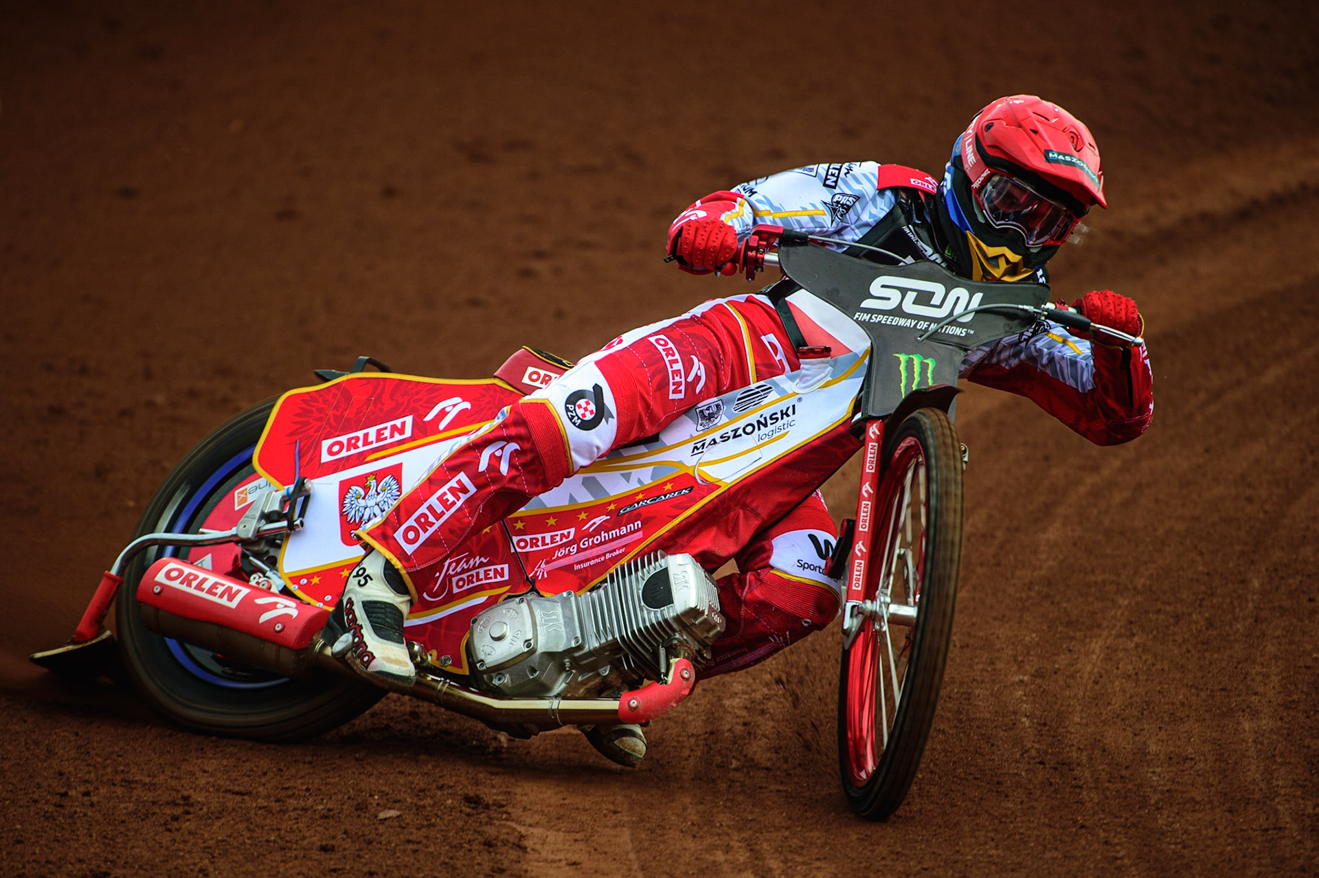 MANCHESTER, UK. OCT 16TH Bartosz Zmarzlik of Poland Practices during the Monster Energy FIM Speedway of Nations at the National Speedway Stadium, Manchester on Saturday  16th October 2021. (Credit: Ian Charles | MI News)