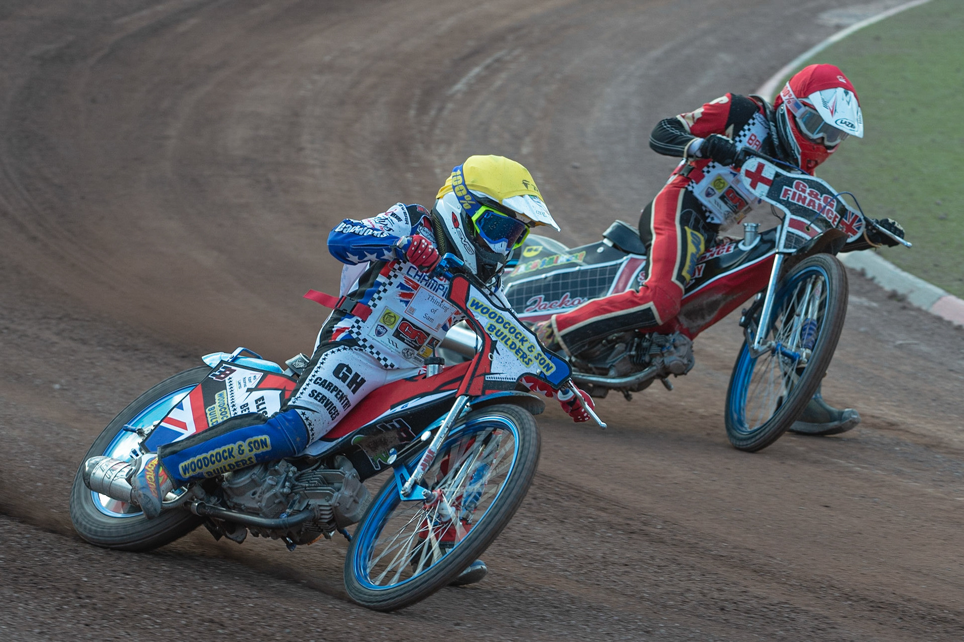 Photo: Ian Charles

Charlie Wood (Yellow) outside Jack Shimelt (Red)

Summer Speed Saturday & British Youth Speedway Championship Round 5, National Speedway Stadium, Manchester, Saturday 22 June 2019