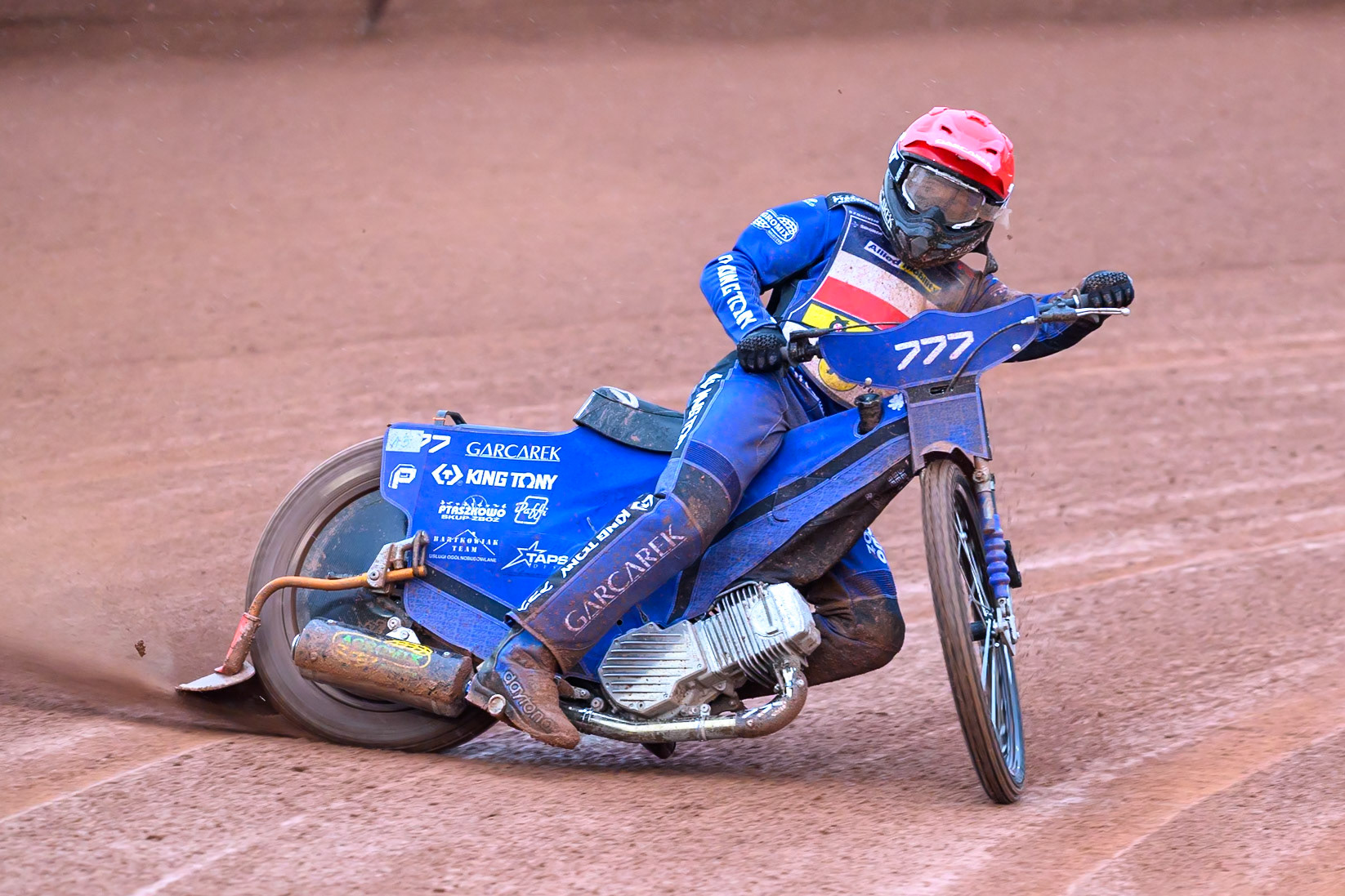 Piotr Pawlicki of Poland in action during the Speedway GP Qualifying Round 3 at Allied Ashfield Stadium, Glasgow on Saturday 30th May 2026. (Photo: Ian Charles | MI News)