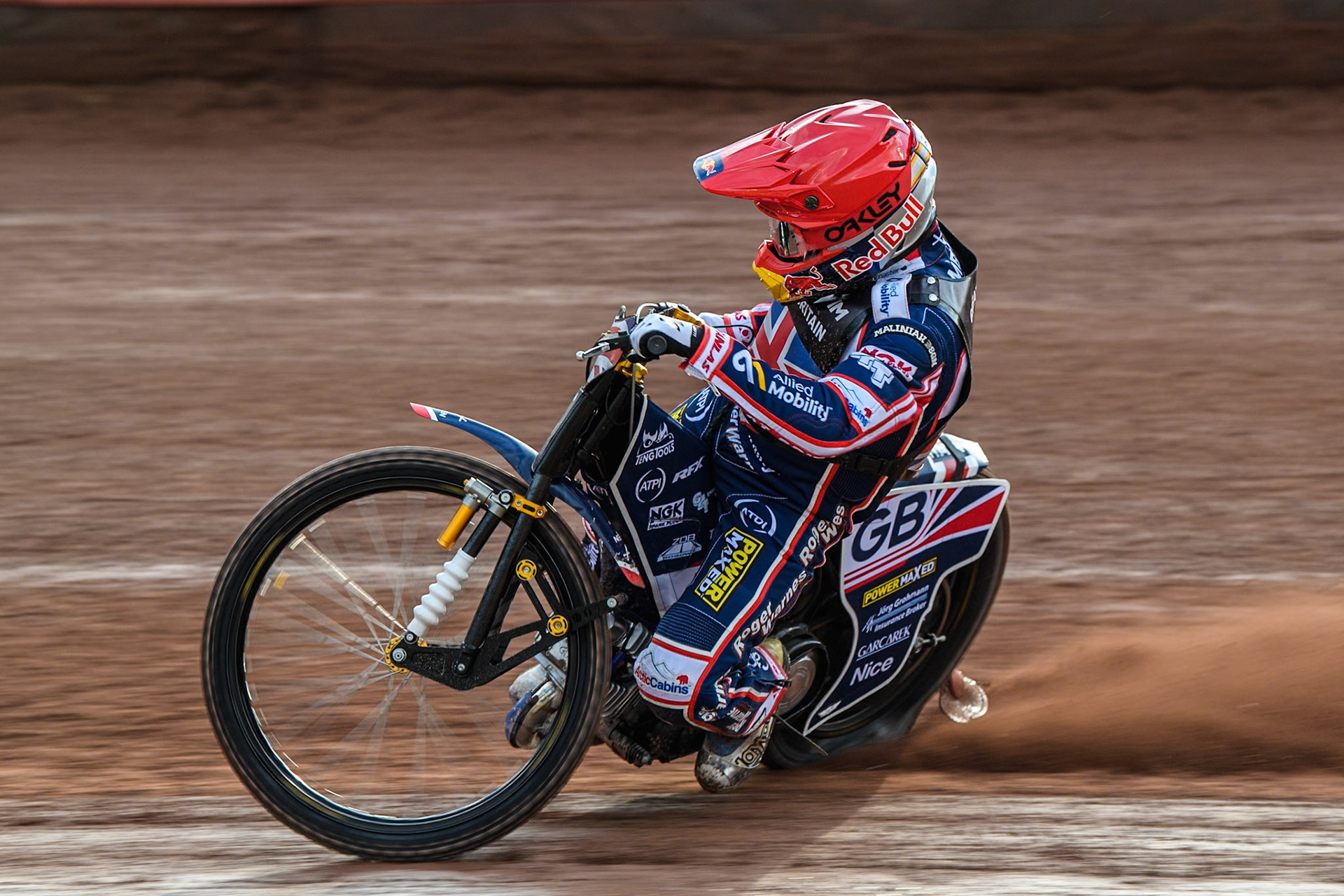 Robert Lambert of Great Britain in action during the Monster Energy FIM Speedway of Nation Final at the National Speedway Stadium, Manchester on Saturday 13th July 2024. (Photo: Ian Charles | MI News)